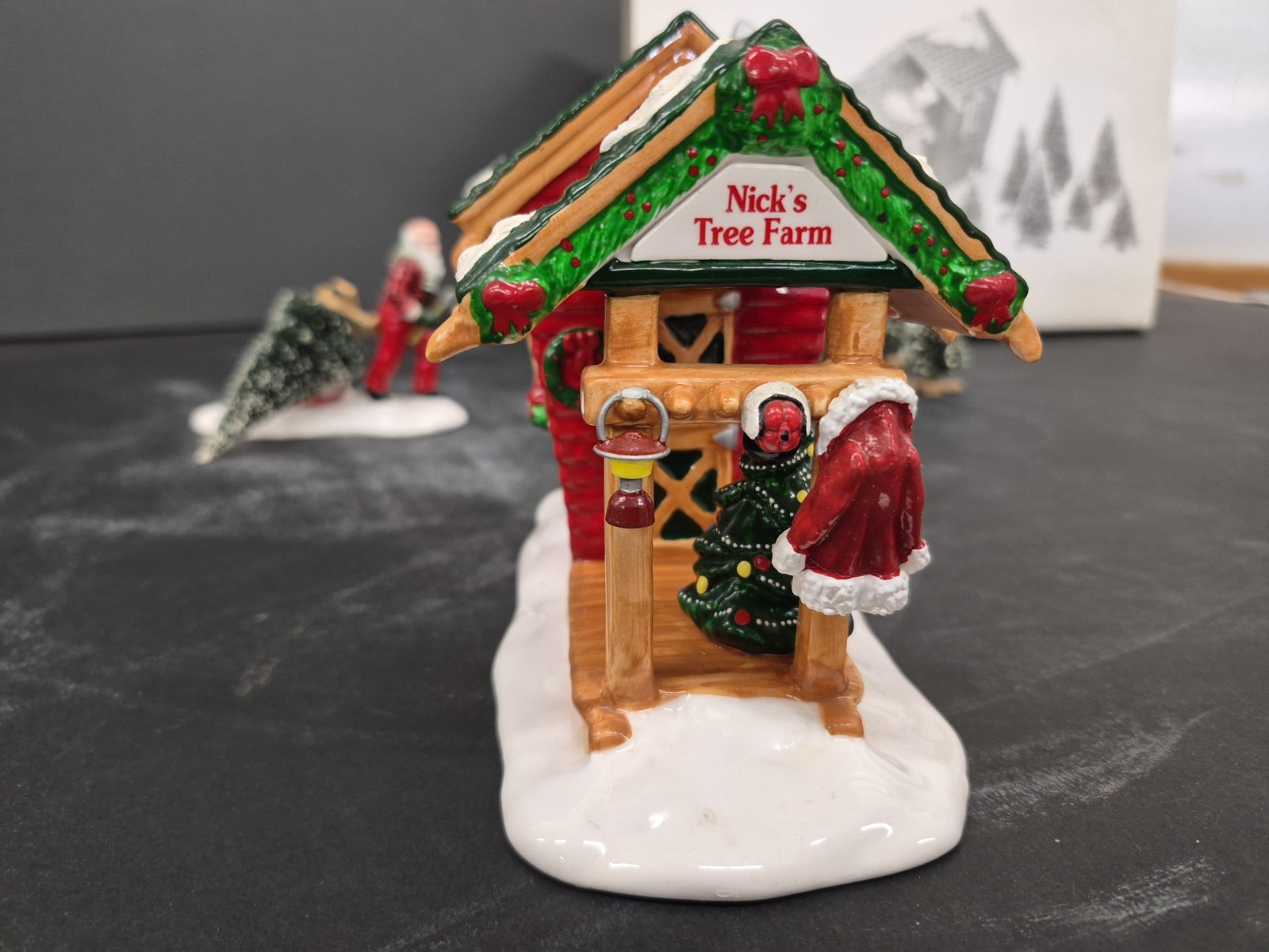 Dept 56 Snow Village Nick’s Tree Farm Set of 10 Lighted 1996 Nice! Tested Works