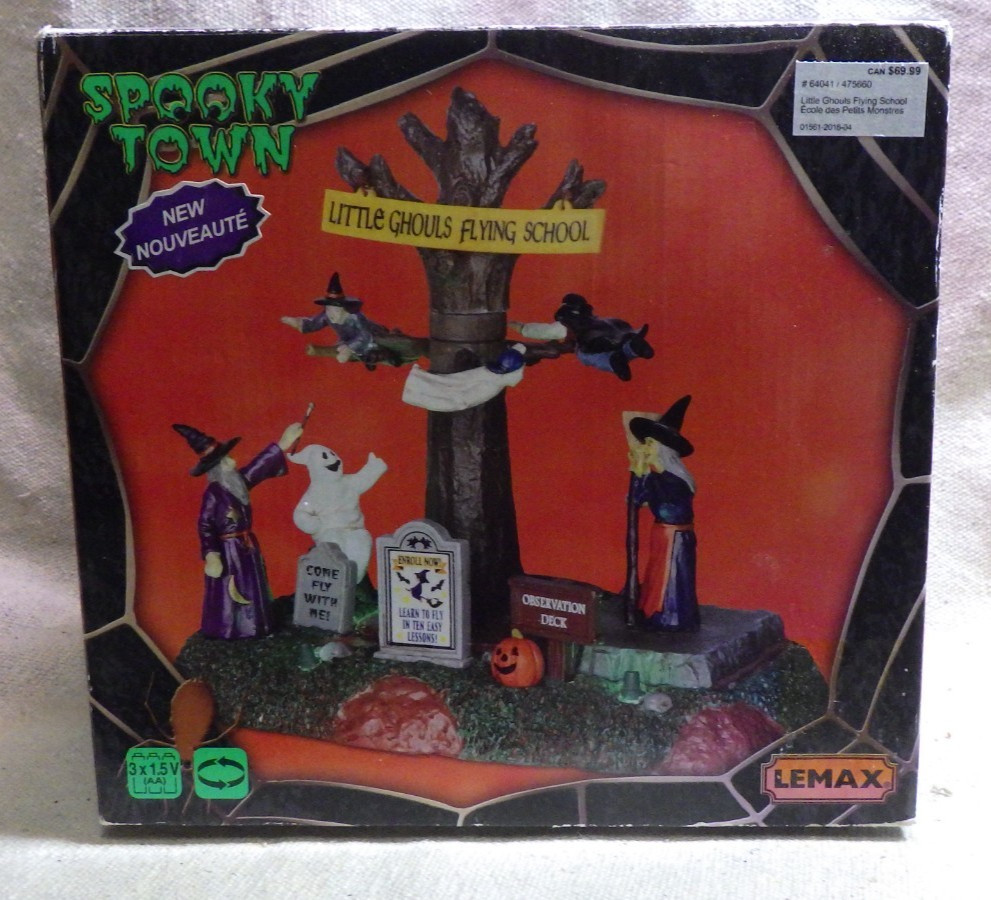 2016 Lemax spooky town little ghouls flying school lighted animated all works