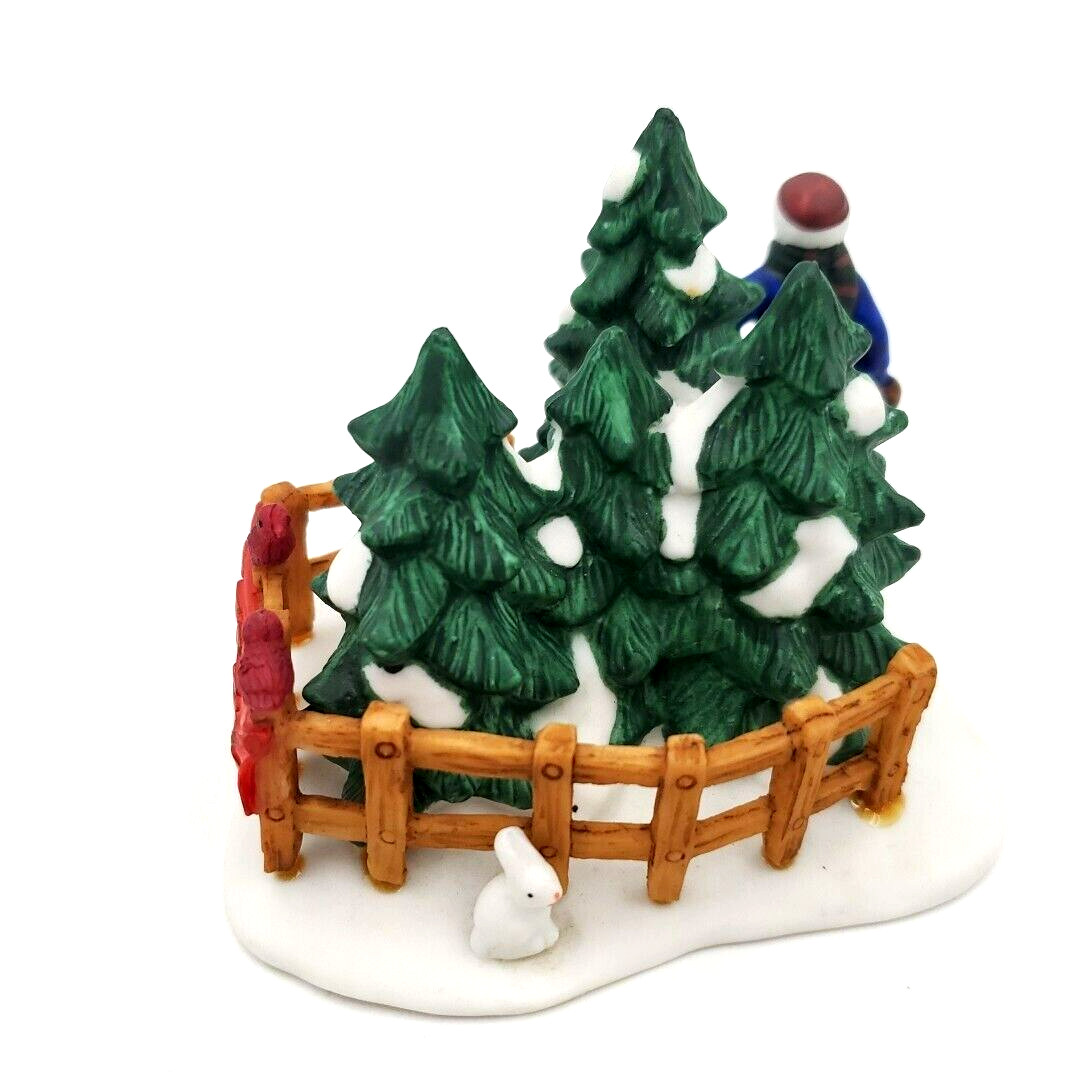 Vintage Hershey’s Holiday Village TREE LOT FIGURINE Accessory 2001 Christmas