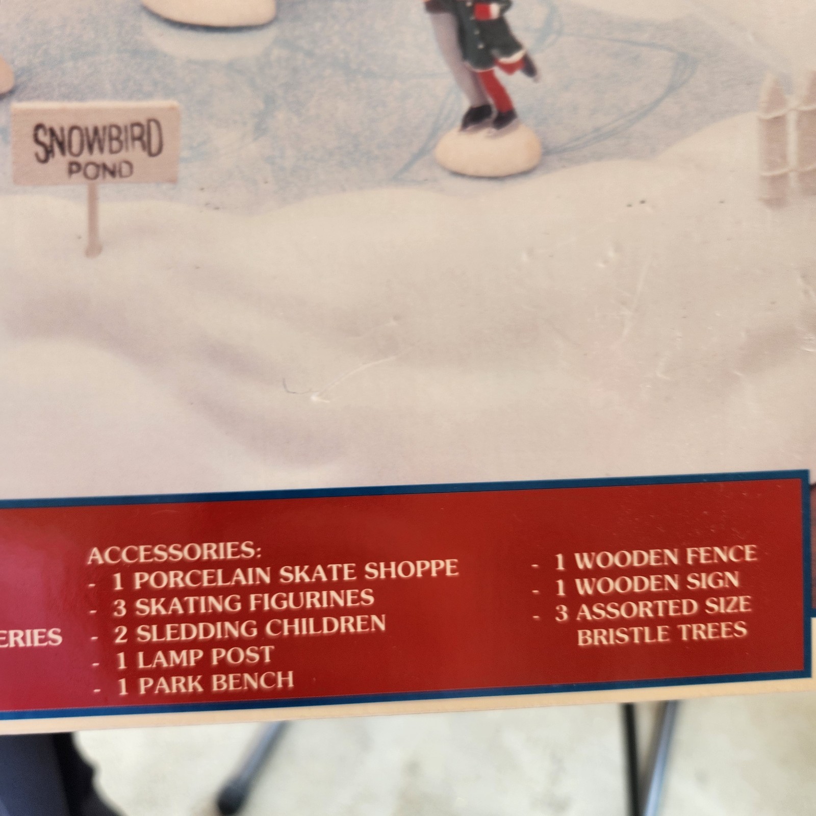 Vintage 1995 Lemax Animated Skating Pond – Christmas Village Complete & Works