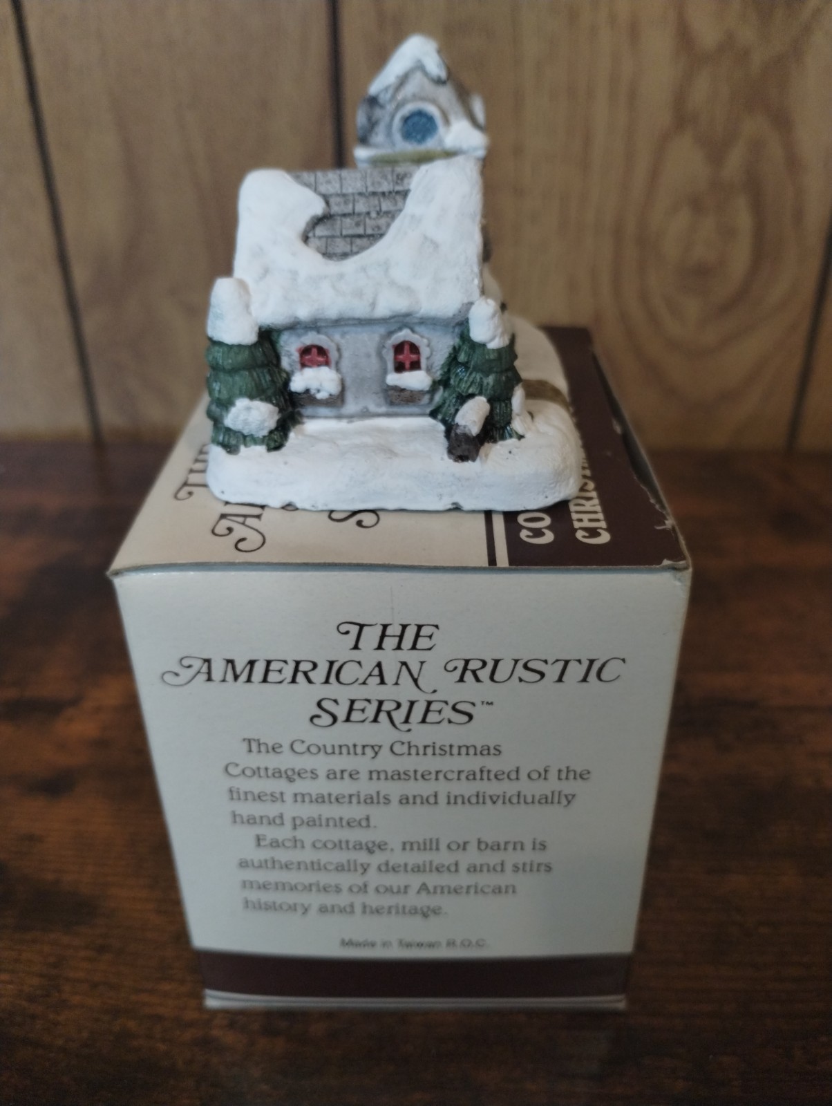 Vintage 1989 Country Christmas Cottages Set of 4 RSVP American Rustic w/ Boxes