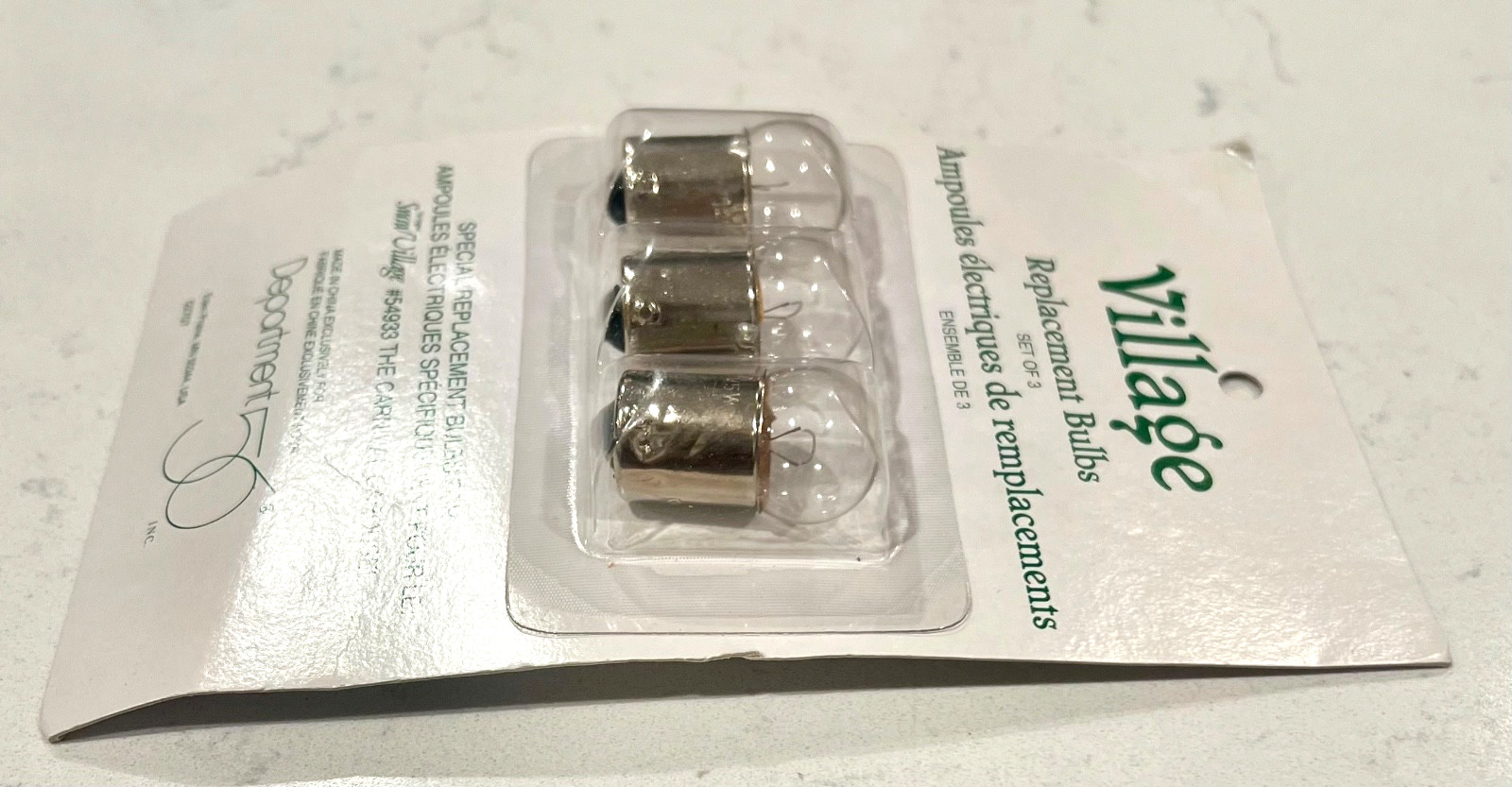 Dept 56 Snow Village Lighting Accessories -3 Bulb Replacements – #52707