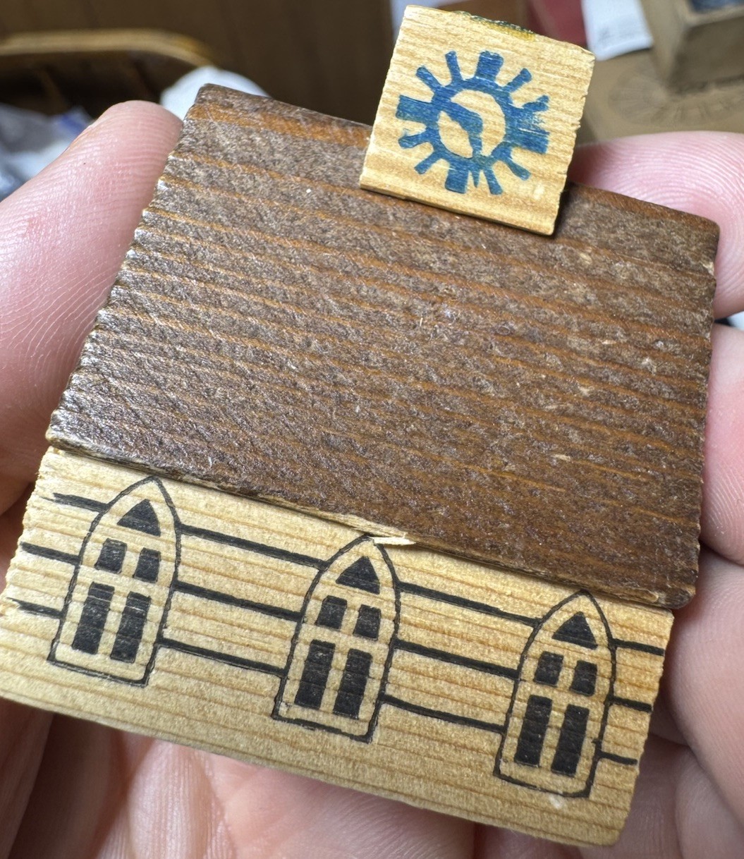 VTG Erzgebirge German Wooden Miniature Village Houses Church Horse Trees Lot