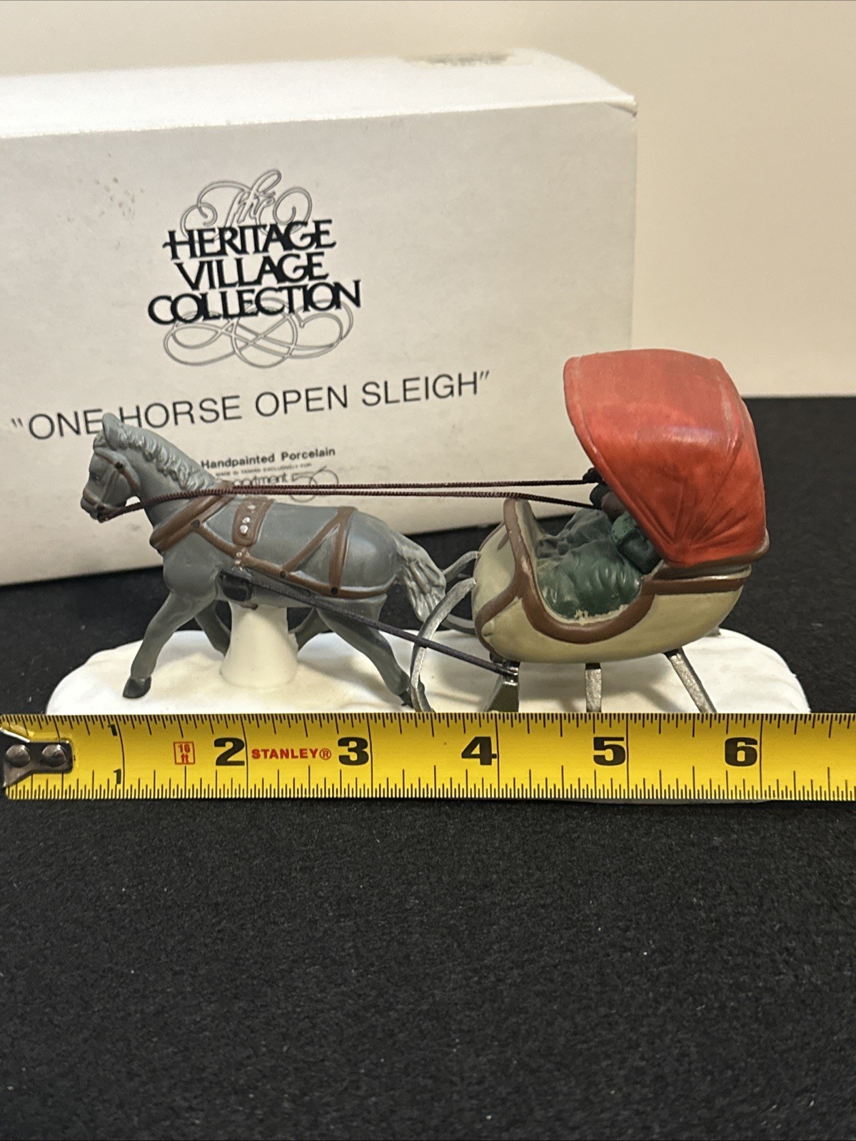 Dept 56 One Horse Open Sleigh Heritage Village 5982 Christmas Accessory With Box