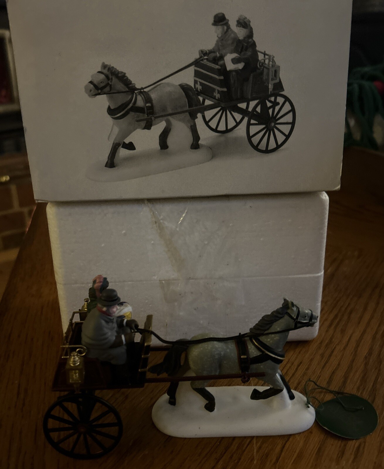 Department 56 Heritage Village Red Christmas Sulky Accessory #58401 Horse Buggy