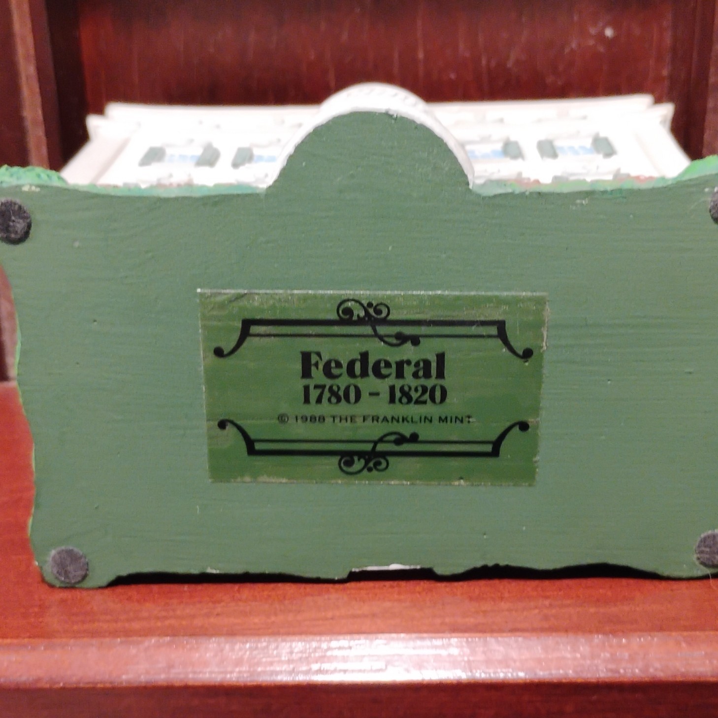 Franklin Mint American Architecture Ceramic Village Houses Set, 12 Boxed, 1988