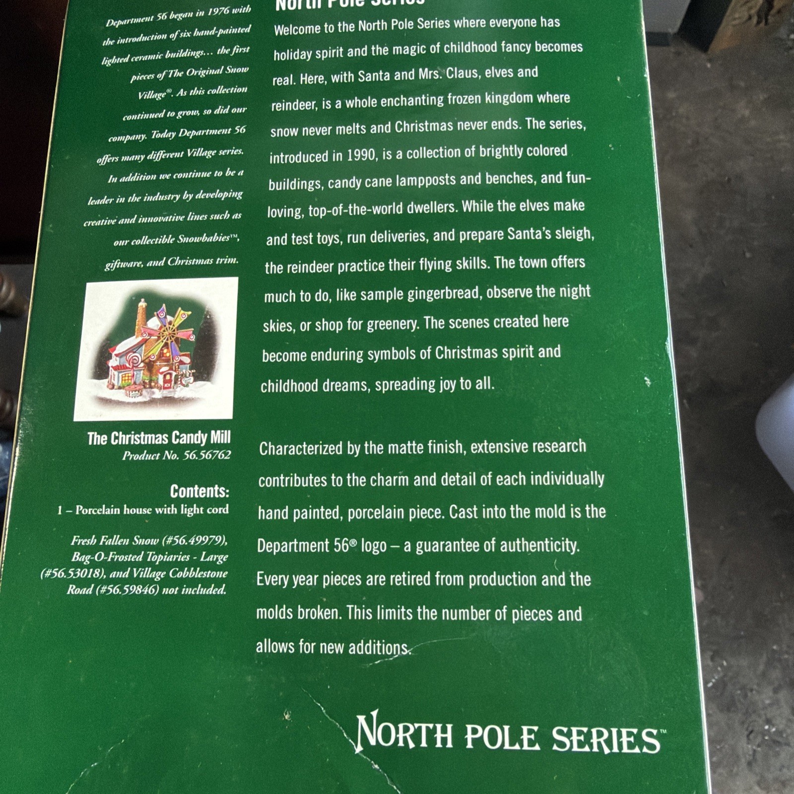 Department 56 North Pole Series #56.56762 THE CHRISTMAS CANDY MILL 2003 WORKING