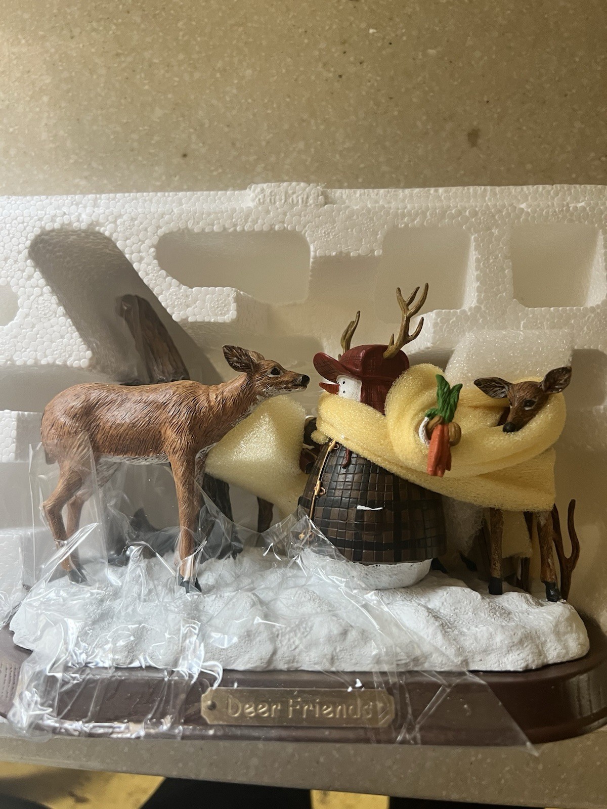 Bradford Exchange Deer Friends Christmas village figurine 2008