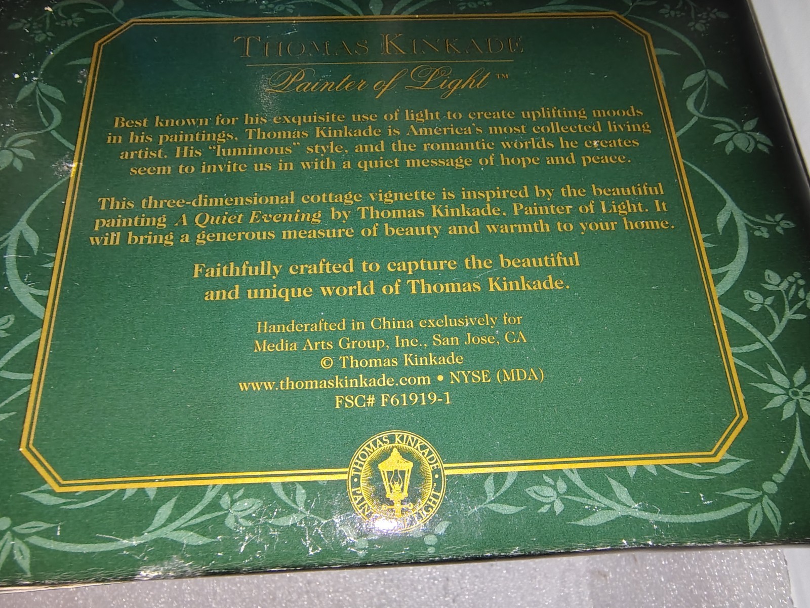 Lot 3 Thomas Kinkade Lighted Heathers Hutch Quiet Evening Stonehearth Christmas