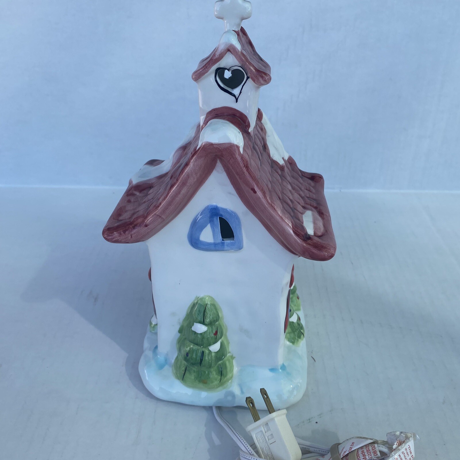 Elements Vintage Lot of 9 Christmas Village Ceramic Light Houses Figurines