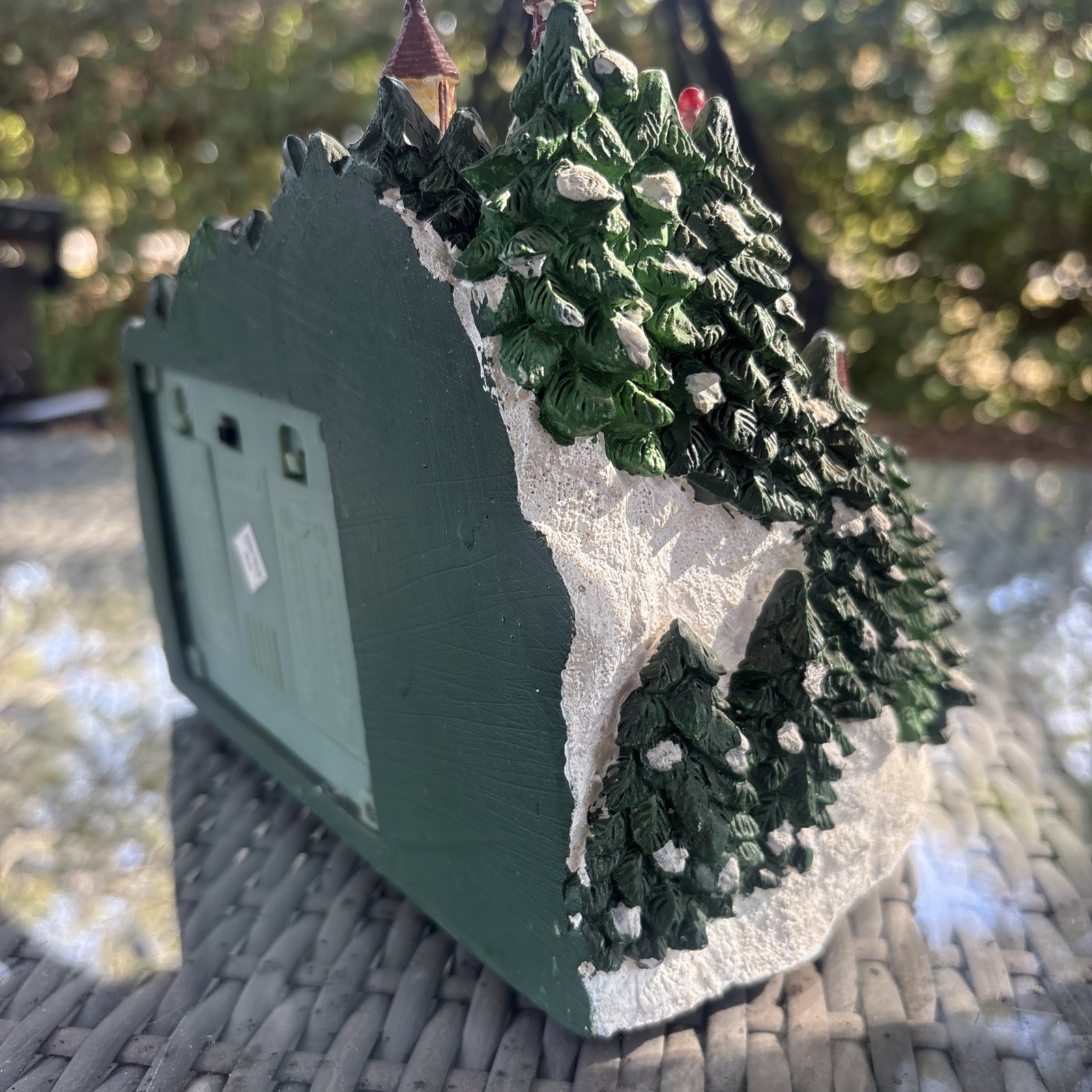 Charming Hand-Painted Christmas Village Water Fall And Lights Working Tested