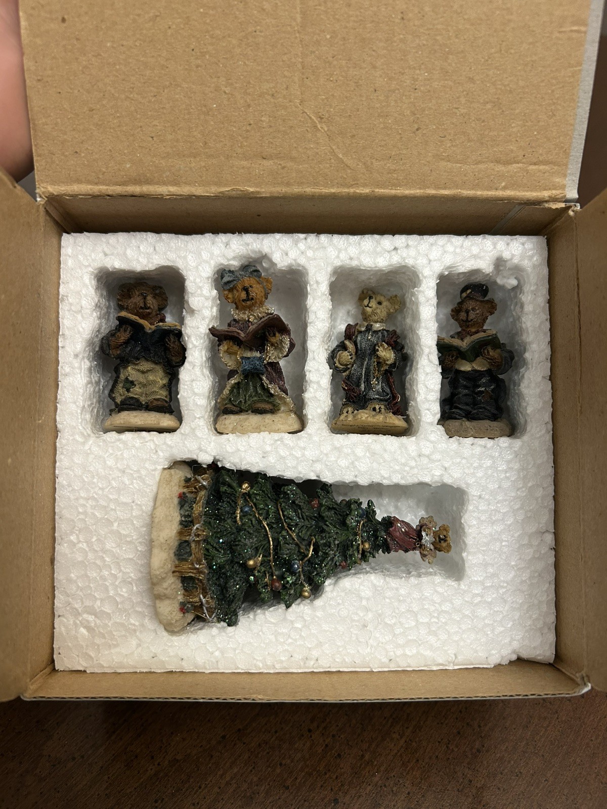 Boyds Wunnerful Town Village O’ Christmas Tree # 19800 Set of 5 *READ*