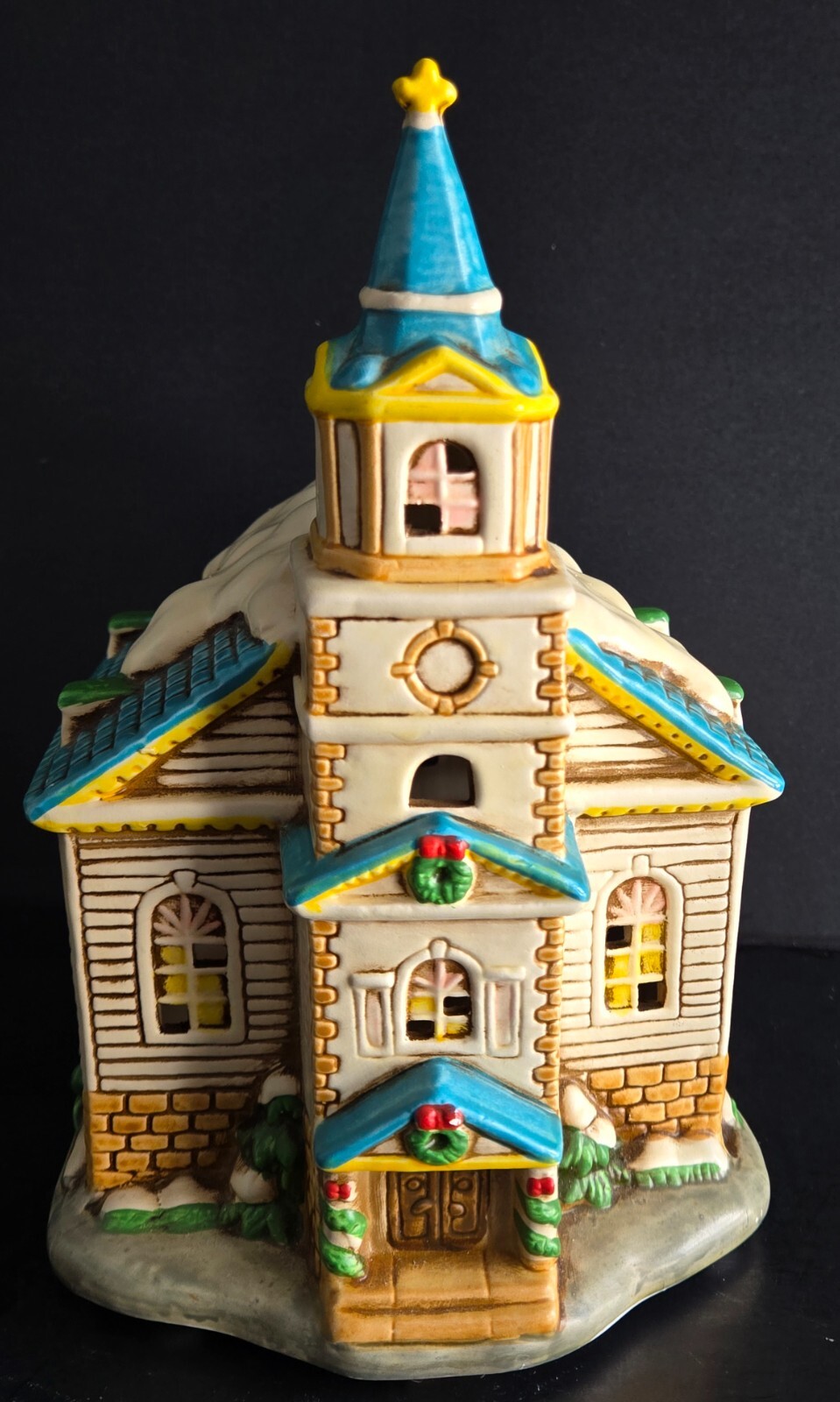 Lefton Colonial Village Xmas Byron Wood 1986 Church Of The Golden Rule #05820
