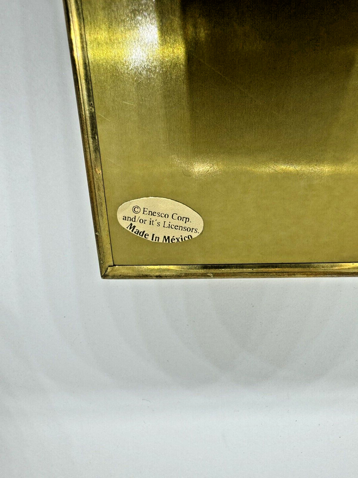 Thomas Kinkade 1997 Via Vermont Miniature Christmas Tree in Folding Brass Frame