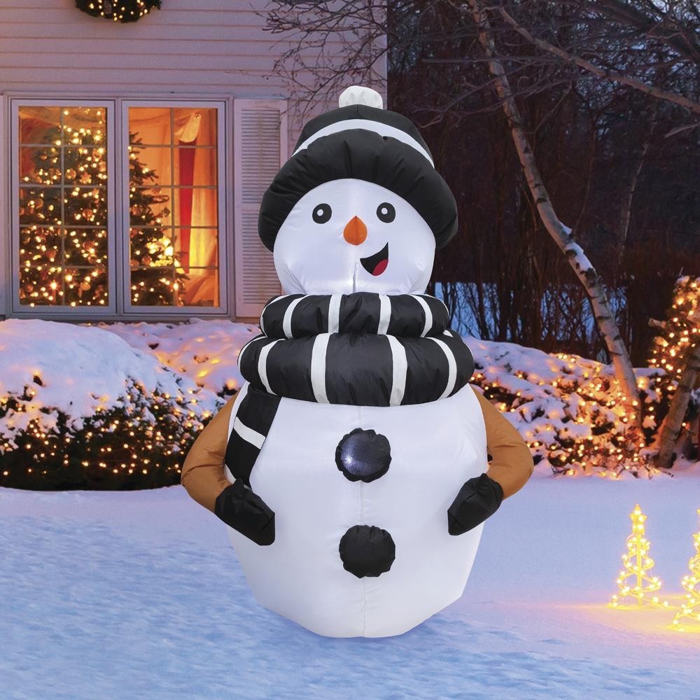 4′ Lighted LED Snowman Christmas Inflatable Fun Holiday Indoor Outdoor Decor