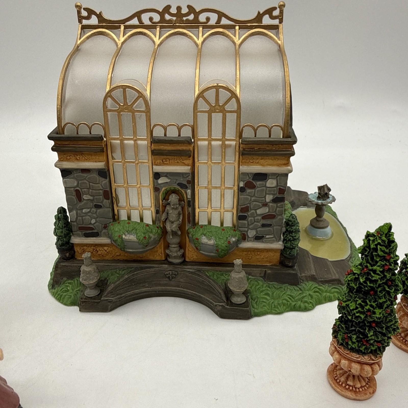 Dept 56 Lilycott Garden Conservatory Christmas Village House AS IS READ MORE