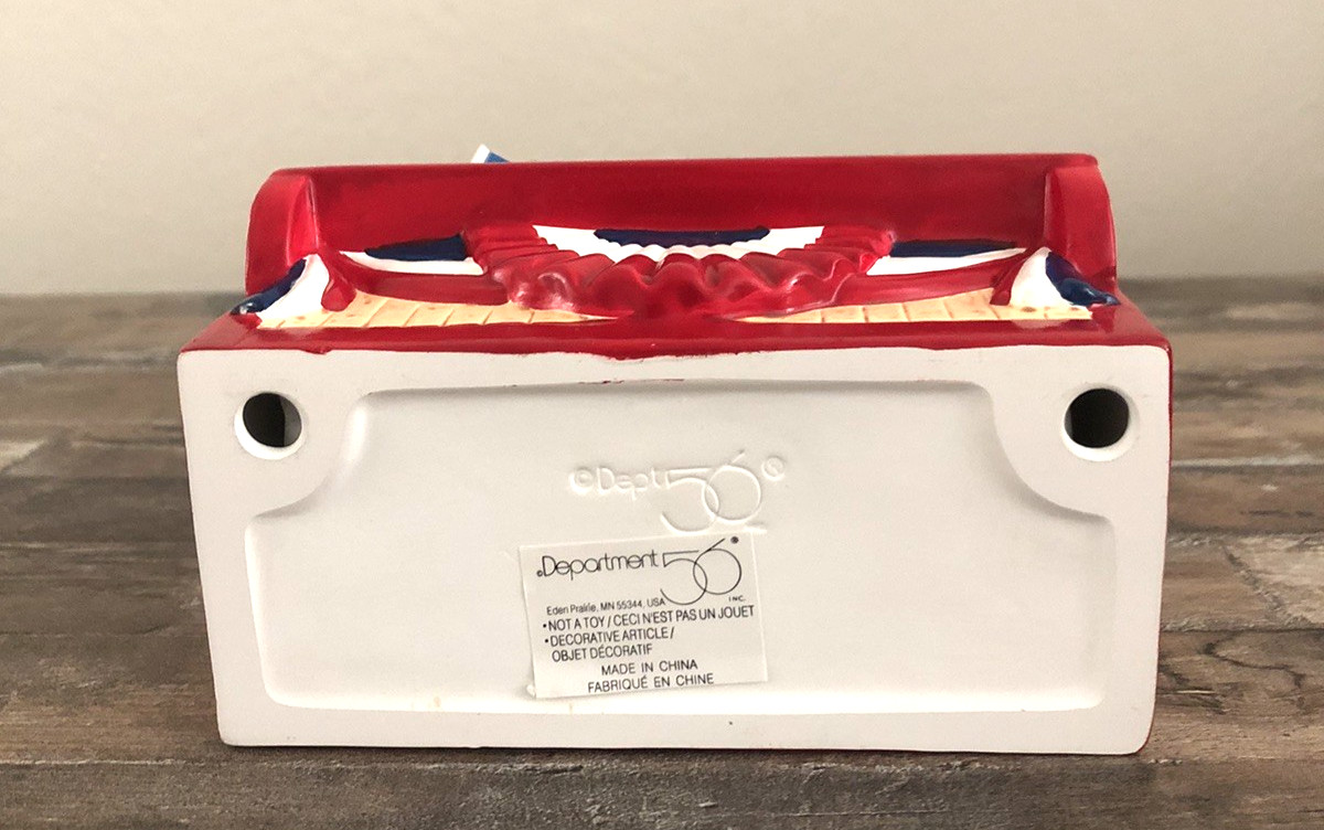 Department 56 Vintage 1998 Uncle Sam’s Fireworks Stand Snow Village w/OG Box
