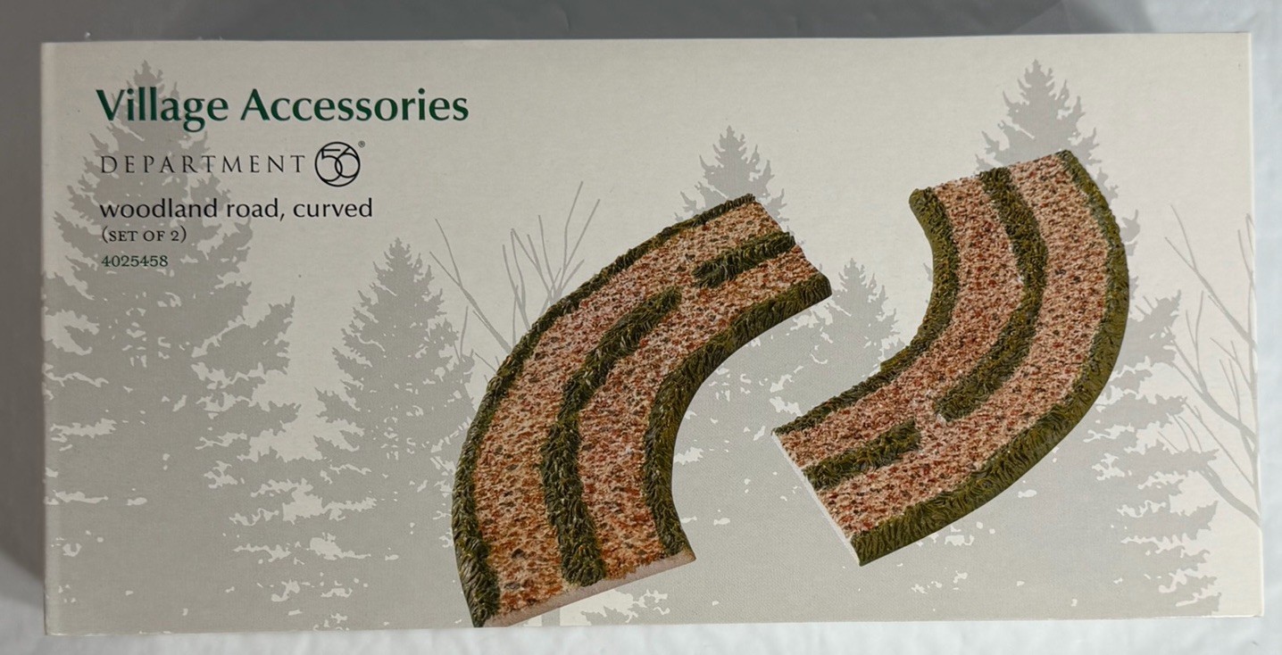 Dept 56 Village Accessories Woodland Road Curved Set of 2