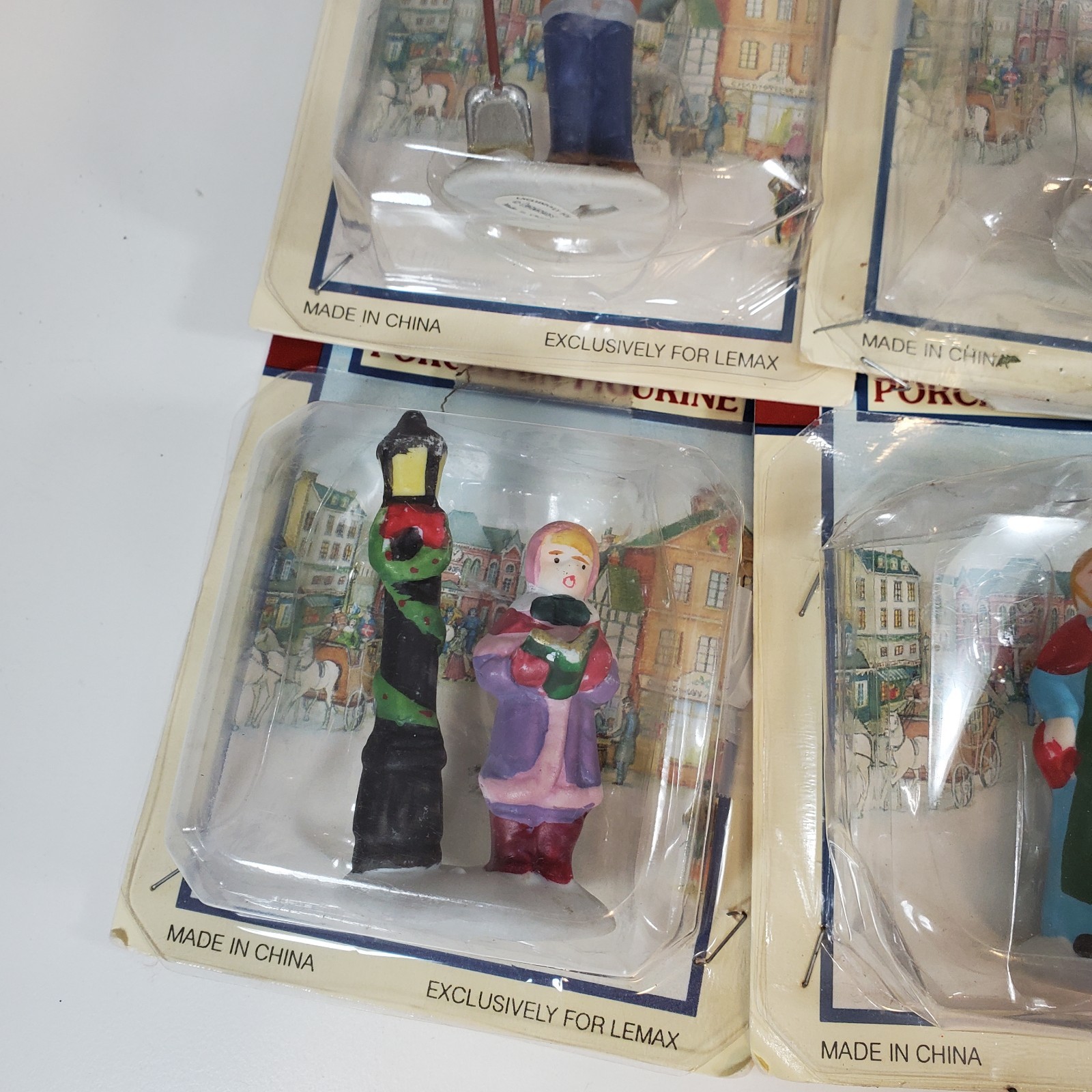 Lot 6 Lemax Christmas Village Porcelain Figurines Children Carolers Vintage