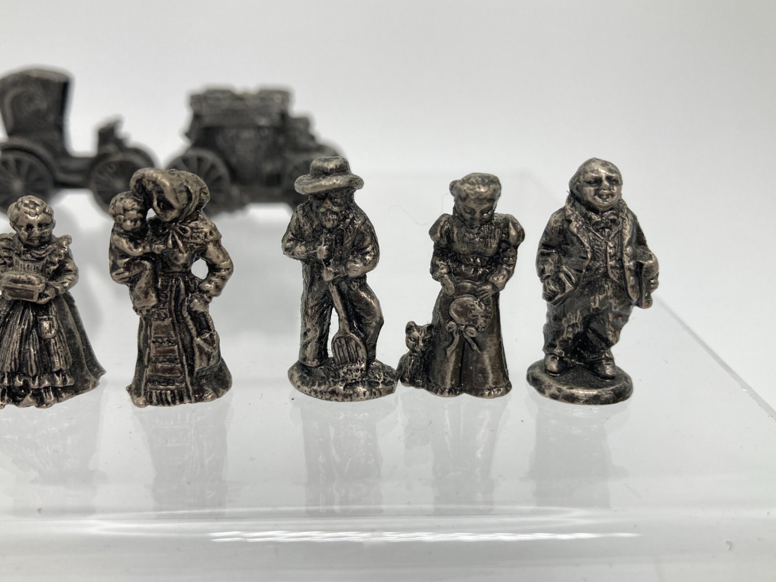 Vintage 10 Liberty Falls Pewter Metal Figurine Lot Carriage 94 IRS 1994