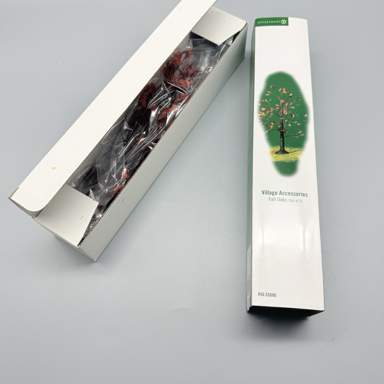 Department 56 Village Accessories Fall Oaks (Set of 2) No. 56.53086 2002 RETIRED