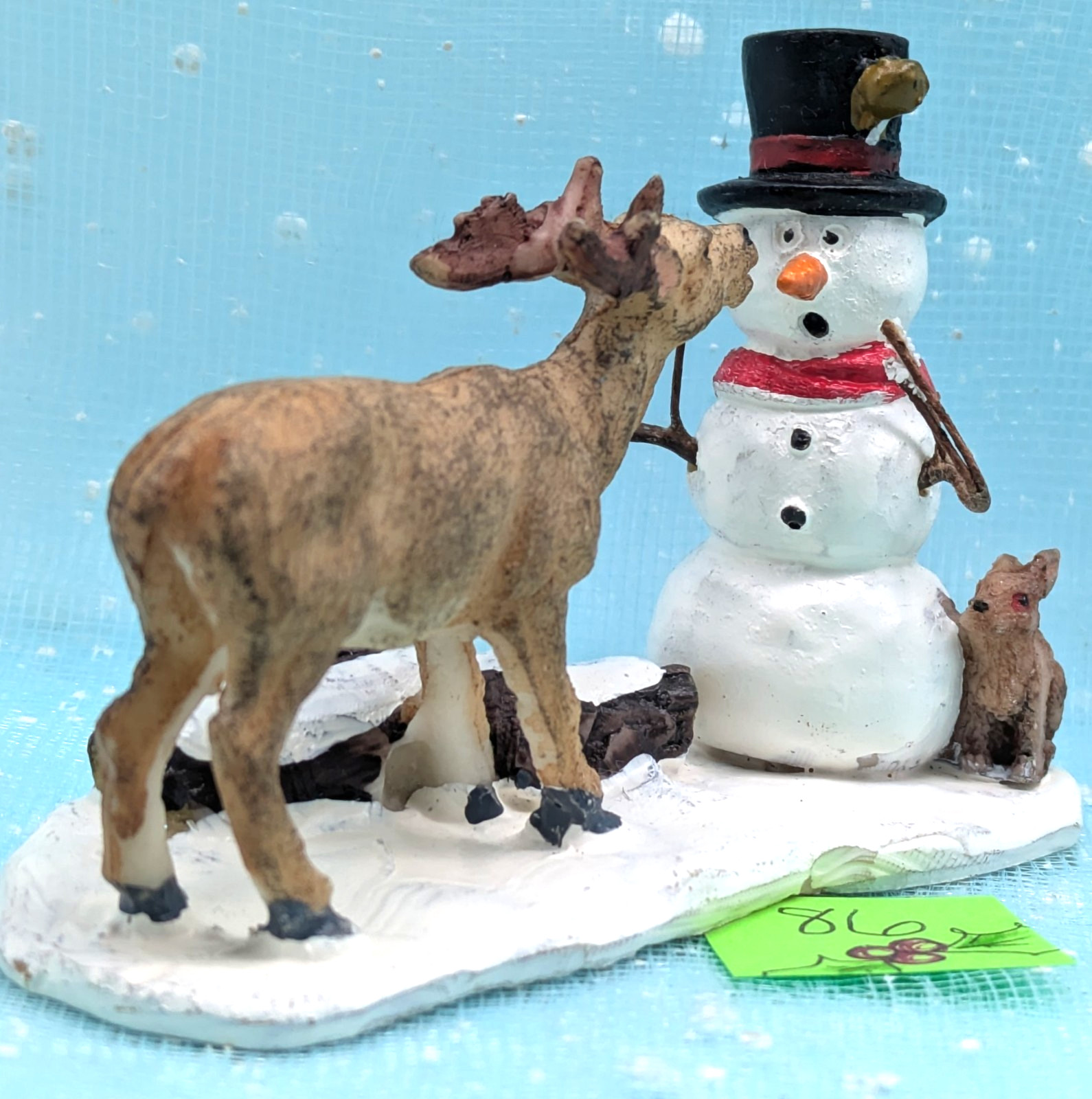 Lemax Snack Time Deer Snowman Rabbit Christmas Village Figurine NO BOX INV86