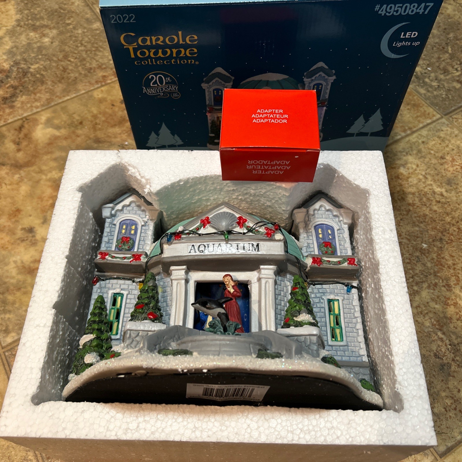 Carole Towne Christmas Village Aquarium -LED Lighted