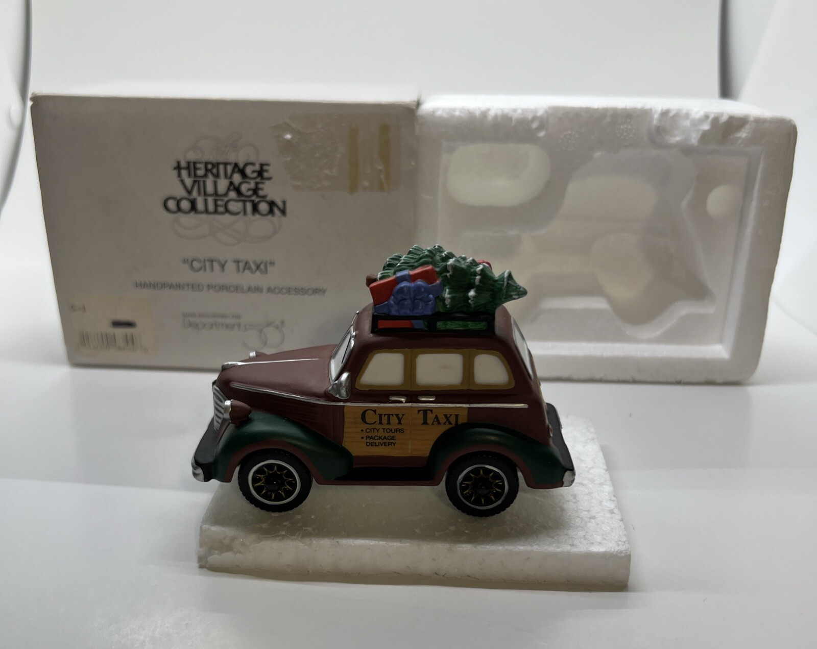 Dept 56 City Taxi Heritage Village Collection #58894 In Box READ Approx 2.5 X 4”