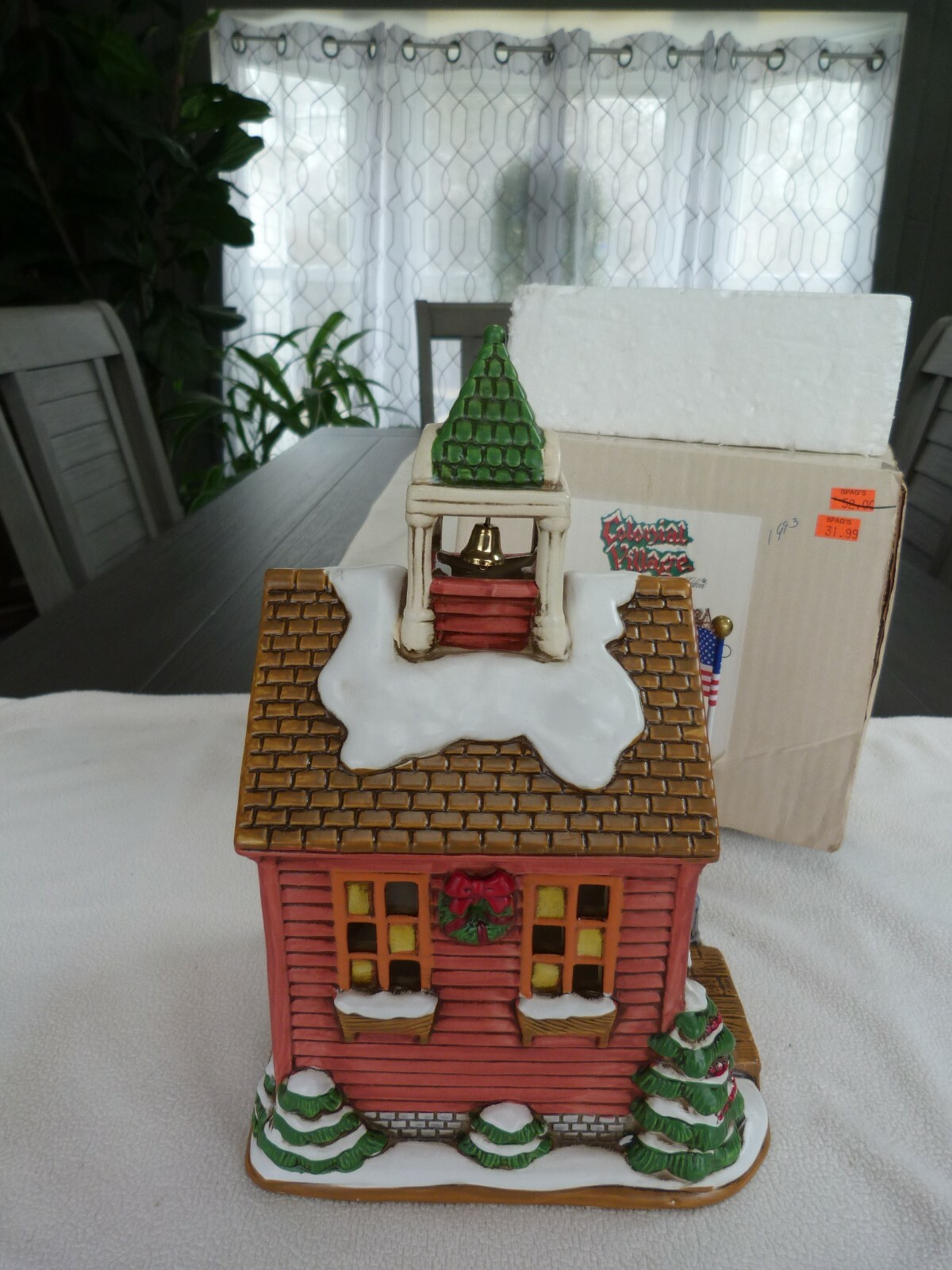 Lefton Colonial Village Northpoint School 1991 TWD07960 Byron Wood Boxed VTG
