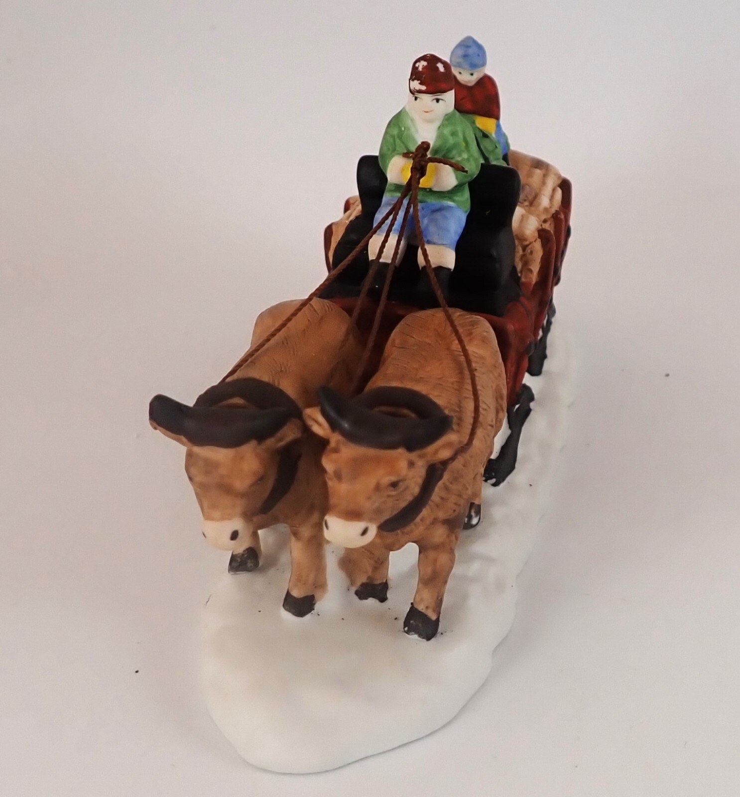 Dept 56 Heritage Village Ox Sled 5951-0 Porcelain Accessory with Box