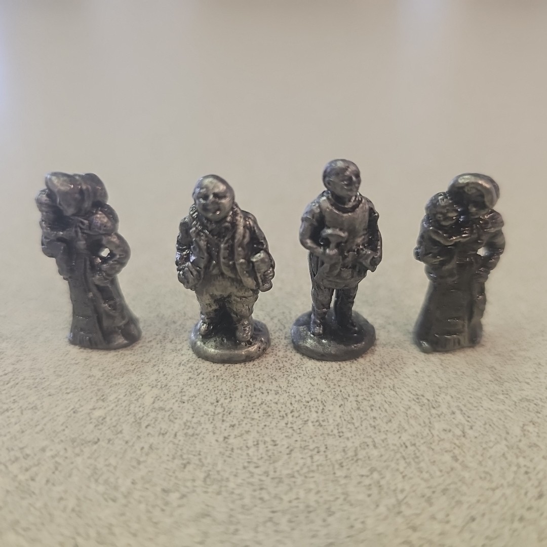 Vintage Liberty Falls Collection Pewter Figurines, ’94 IRS, 9 Villagers, 3 Buggy