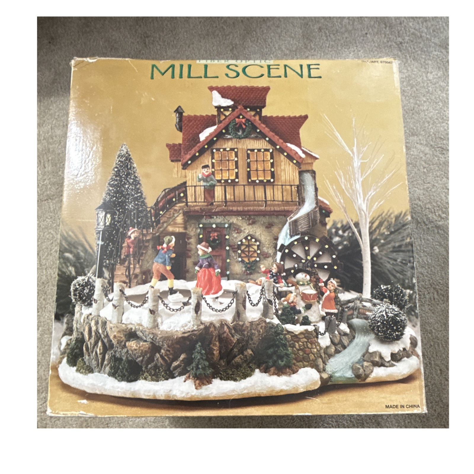 Mill Scene Christmas Village House Figurine, Multicolor Resin, Boxed 1-Pack