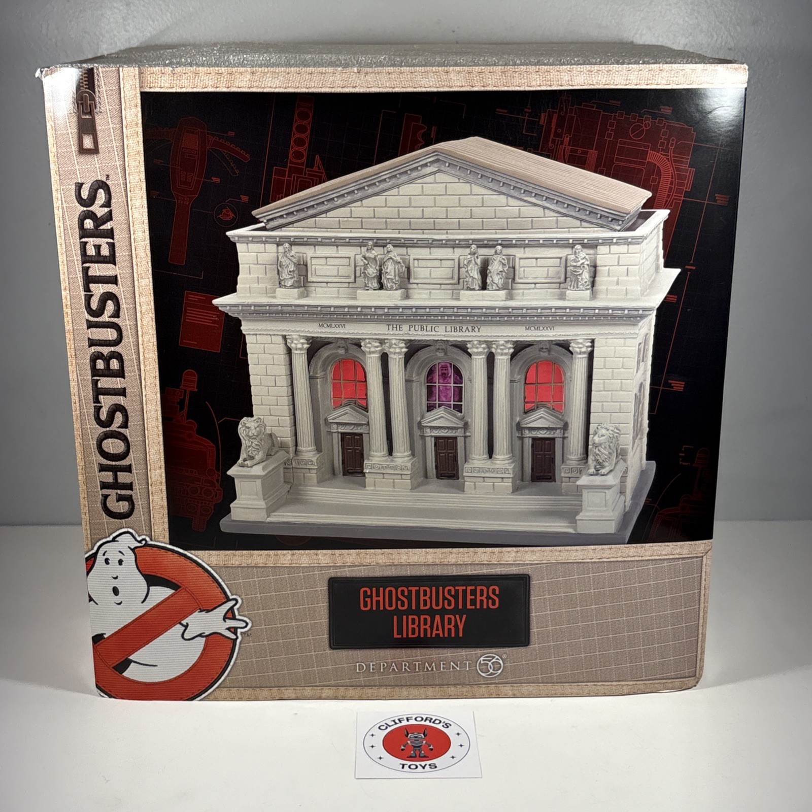 Department 56 Ghostbusters Library New Damaged Box