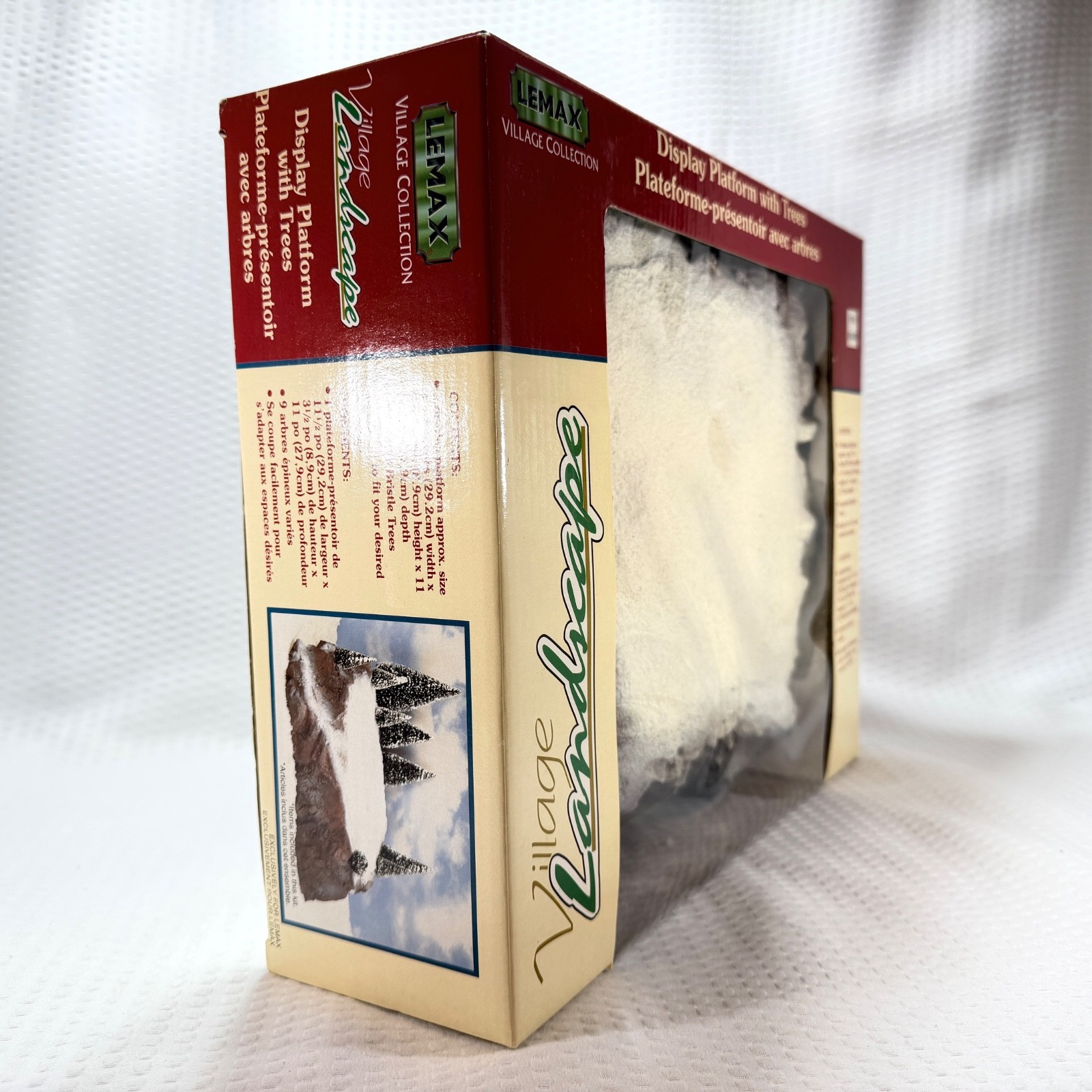Vintage 1998 Lemax Village Collection Landscape Display Platform w/ 7 Trees Only