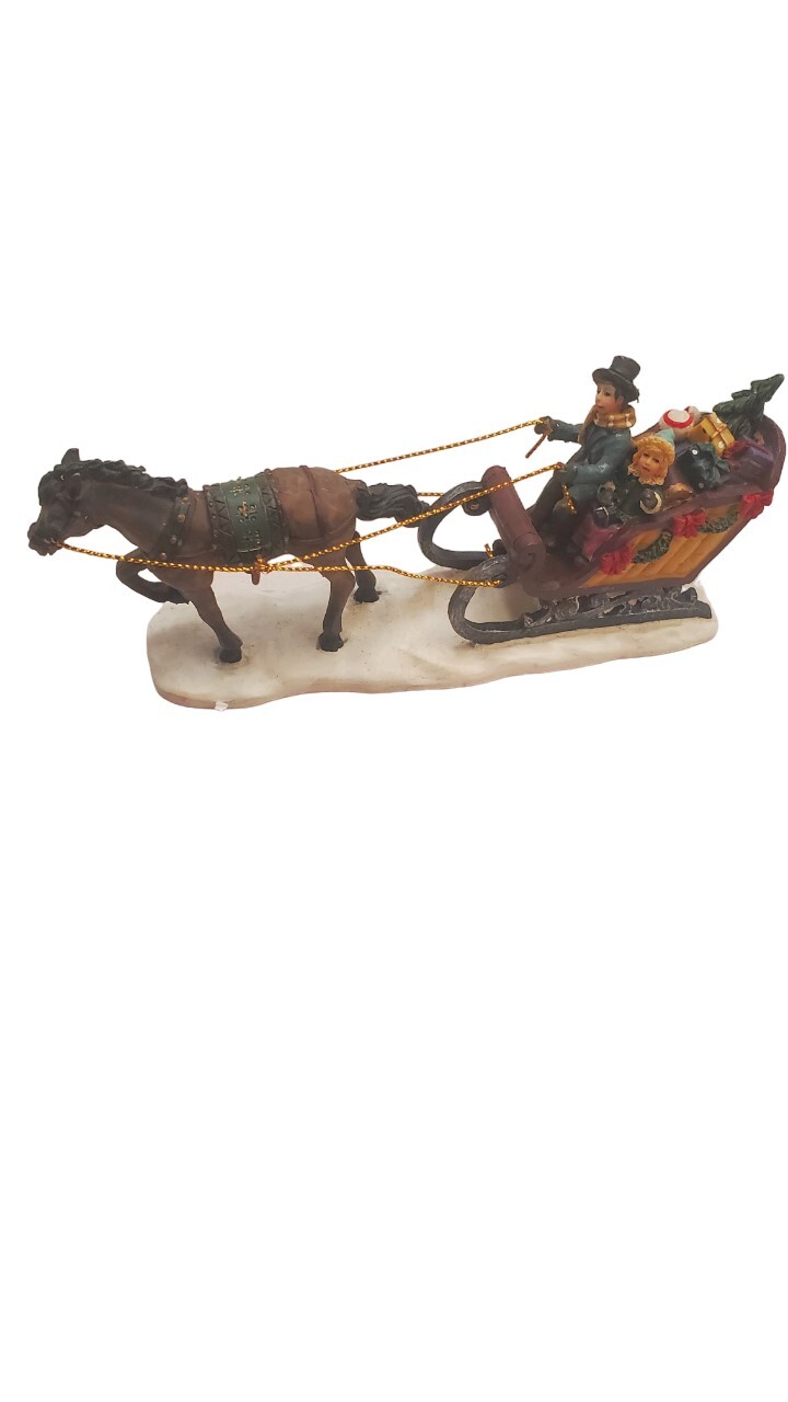 VINTAGE 2003 Grandeur Noel Victorian Village REPLACEMENT Piece SLEIGH HORSE