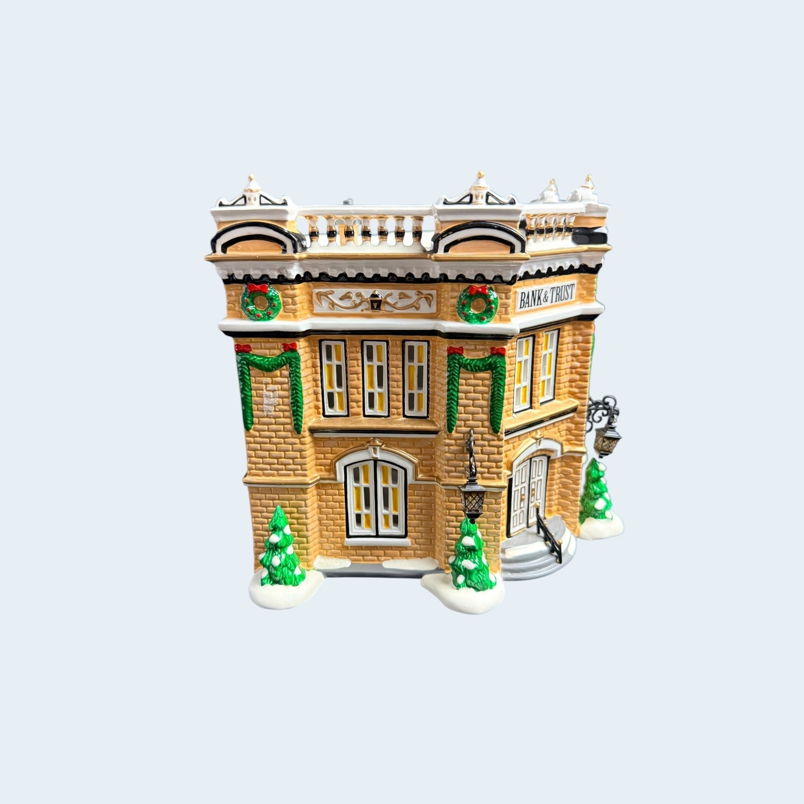 Dept. 56 Snow Village Village Bank & Trust #55002 Building Retired Accessory
