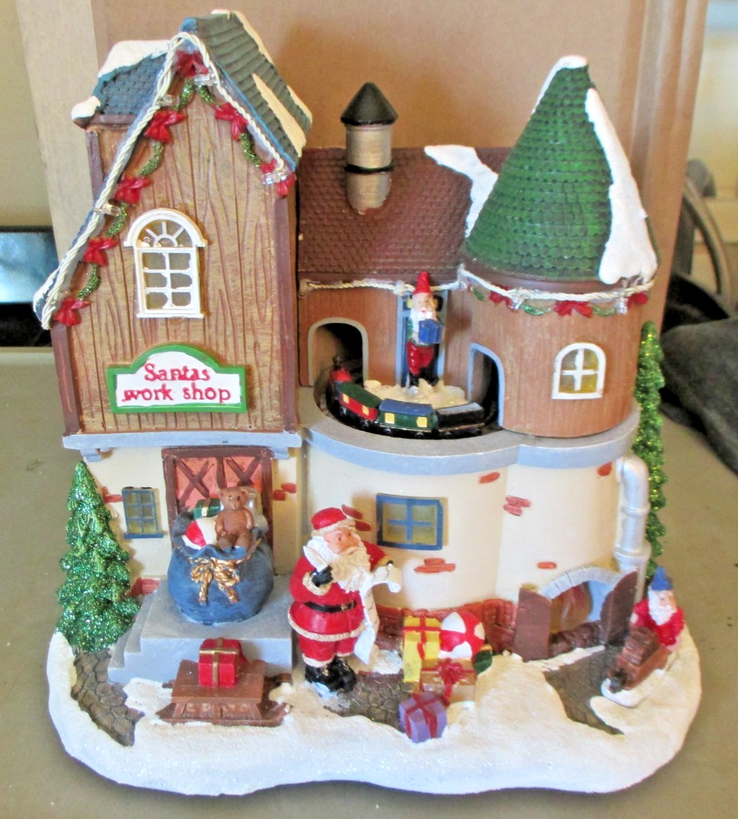 Enchanted Forest™ Musical Animated Santa’s Work Shop 289-0635 – LED – 8 songs
