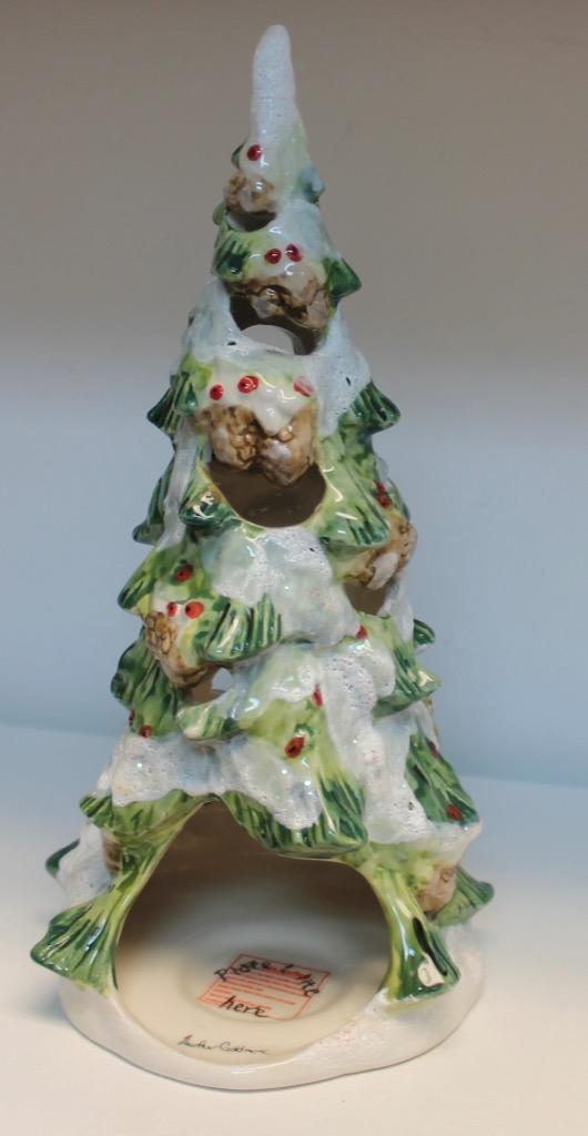 2012 Blue Sky Goldminc Christmas Forest Tree Woodland Owls Tea lite 10 1/4″