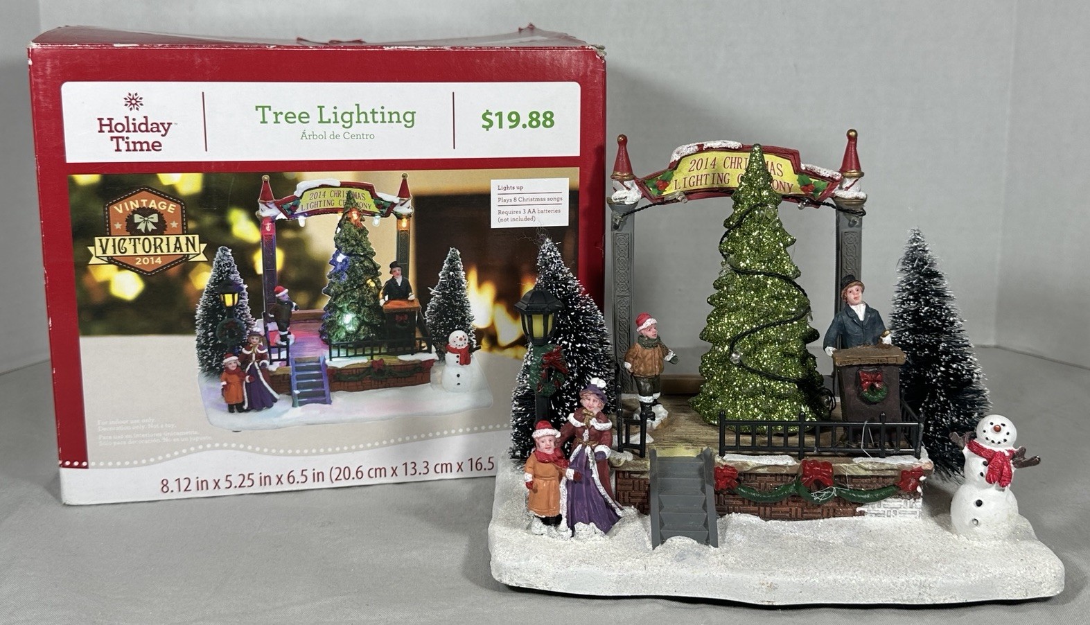Holiday Time Tree Lighting Victorian 2014 Lighted Musical Christmas VIDEO!