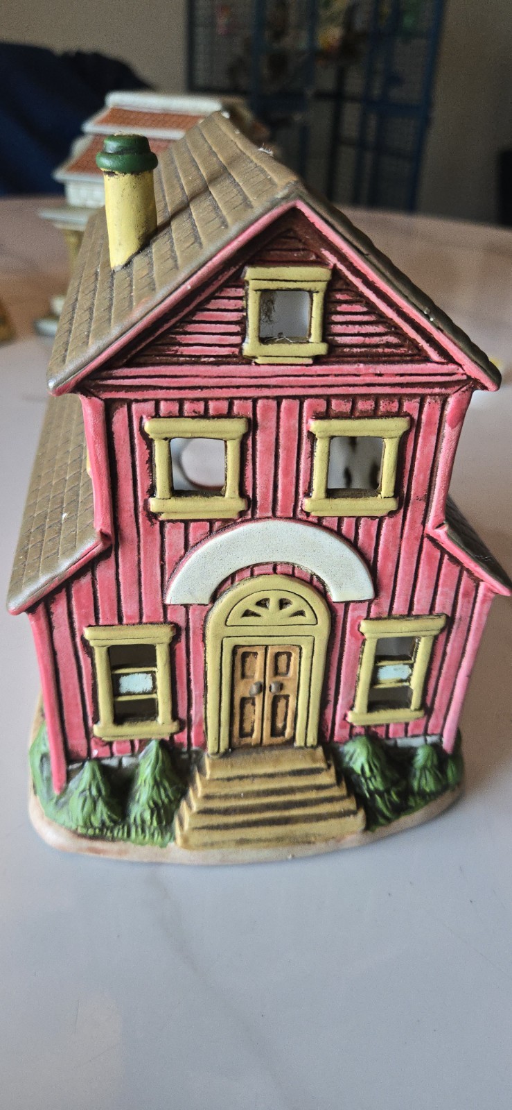 Lefton Colonial Village Lot of 4. Police Station, Barn, Library, School