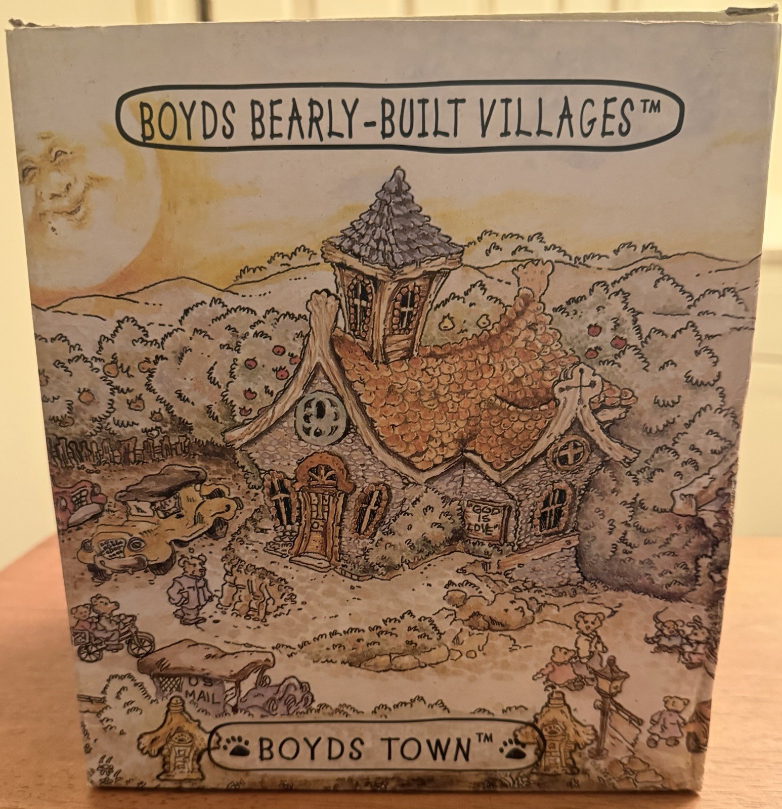 Boyds Bearly-Built Villages Boyds Town Volunteer Firestation w/ 1 Figurine