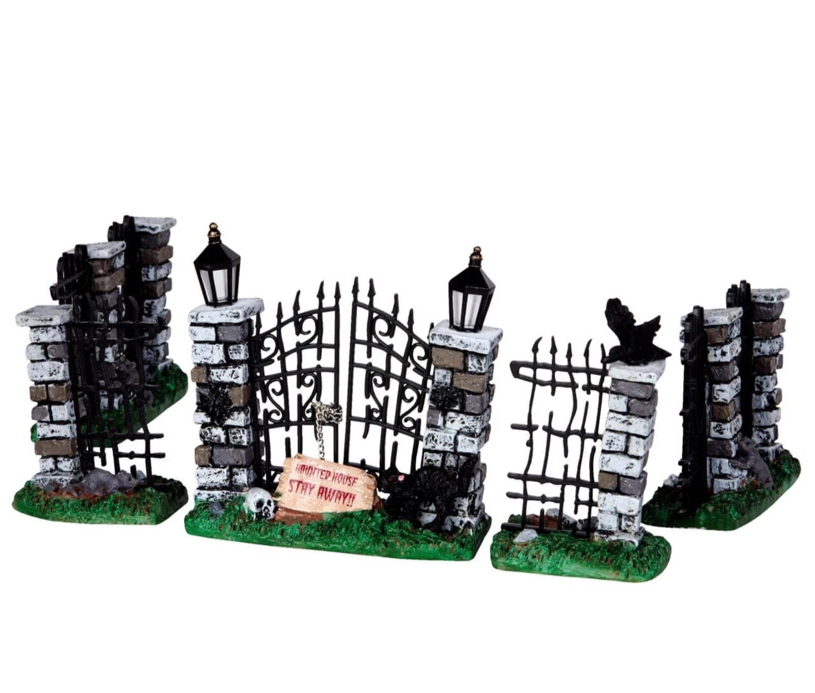 Lemax Spooky Town – Iron Gate and Fence – NEW