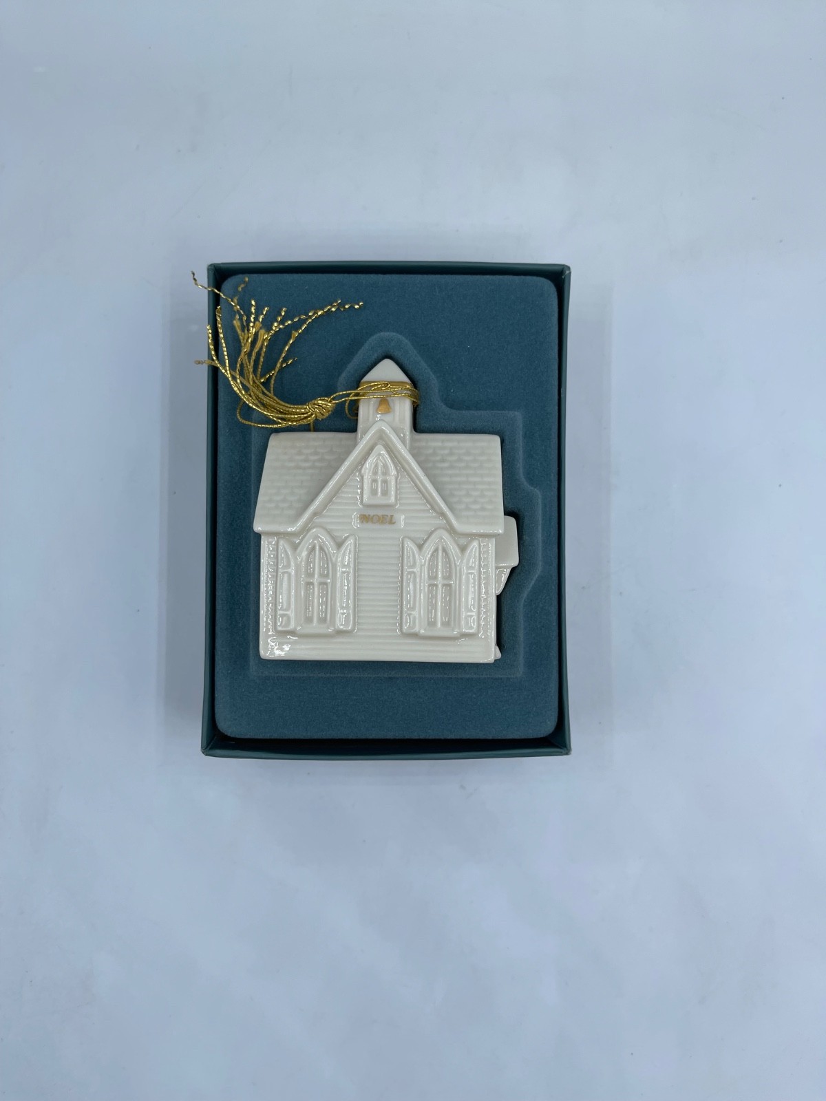 Vintage Lenox Christmas Village 1990 Village Church Ornament 1st in Series