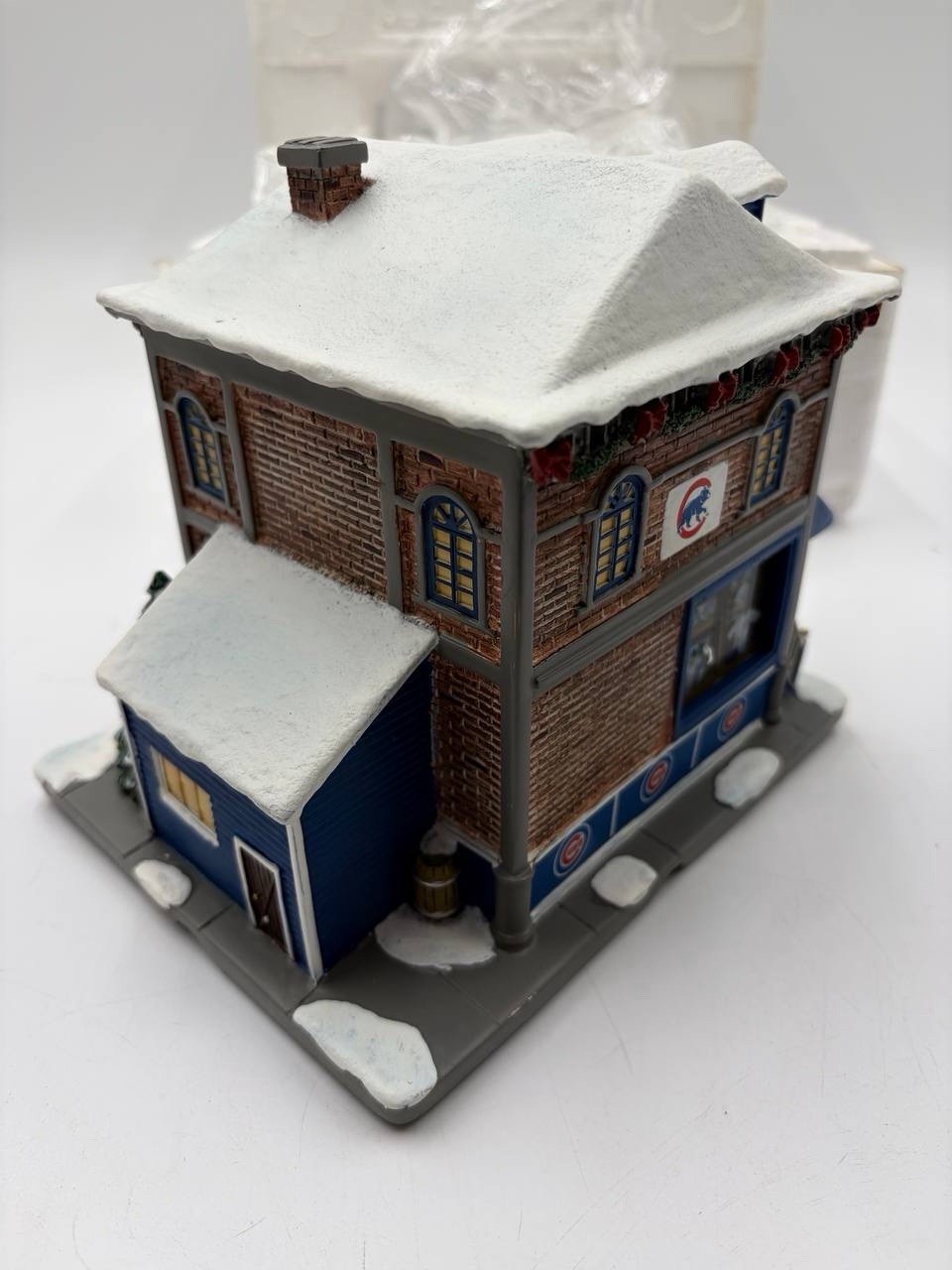 Hawthorne Village Chicago Cubs Card Shop Christmas Village Lighted Building