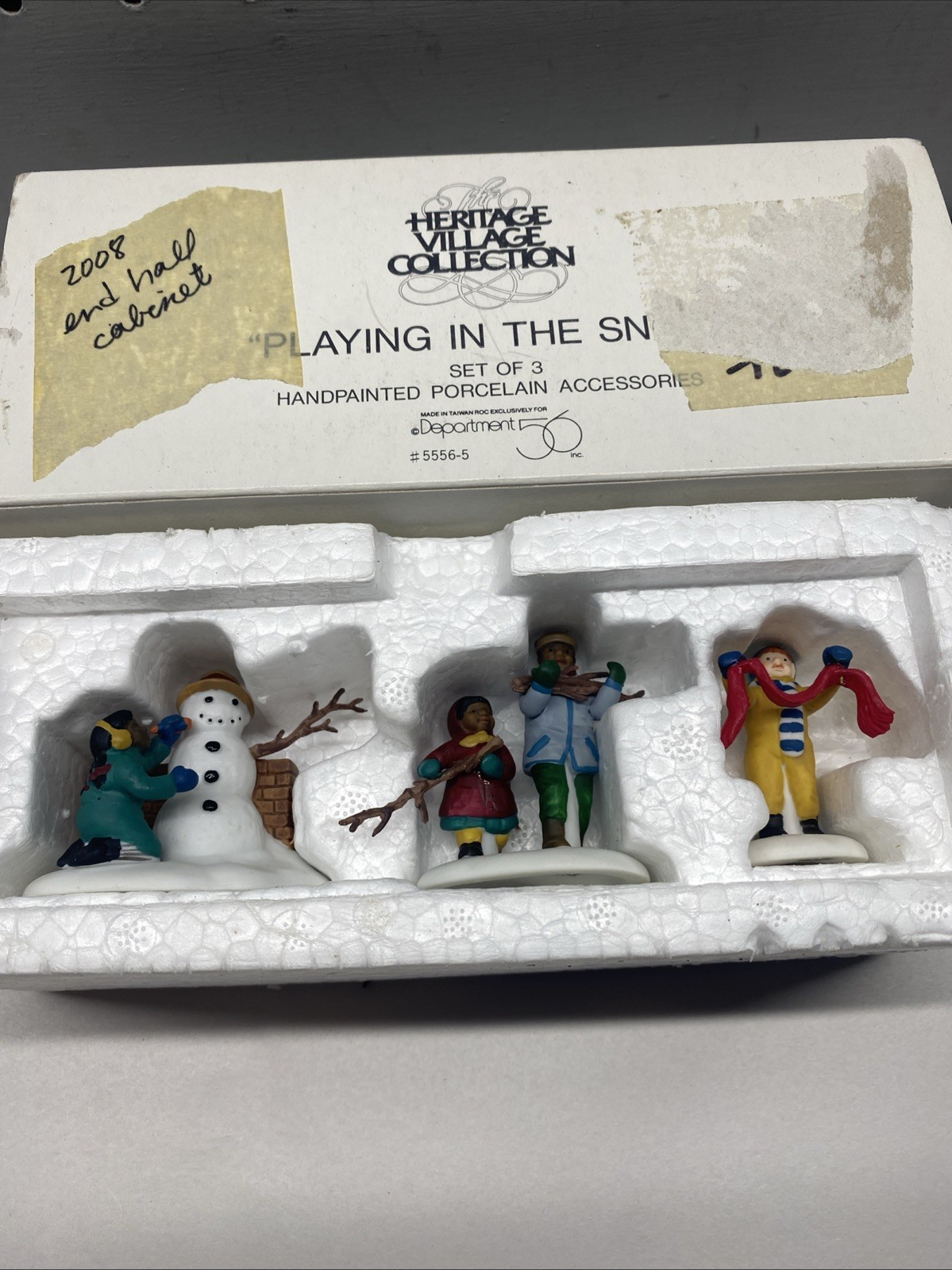 Department 56 Heritage Village Collection Playing In The Snow Figurines Set (3)