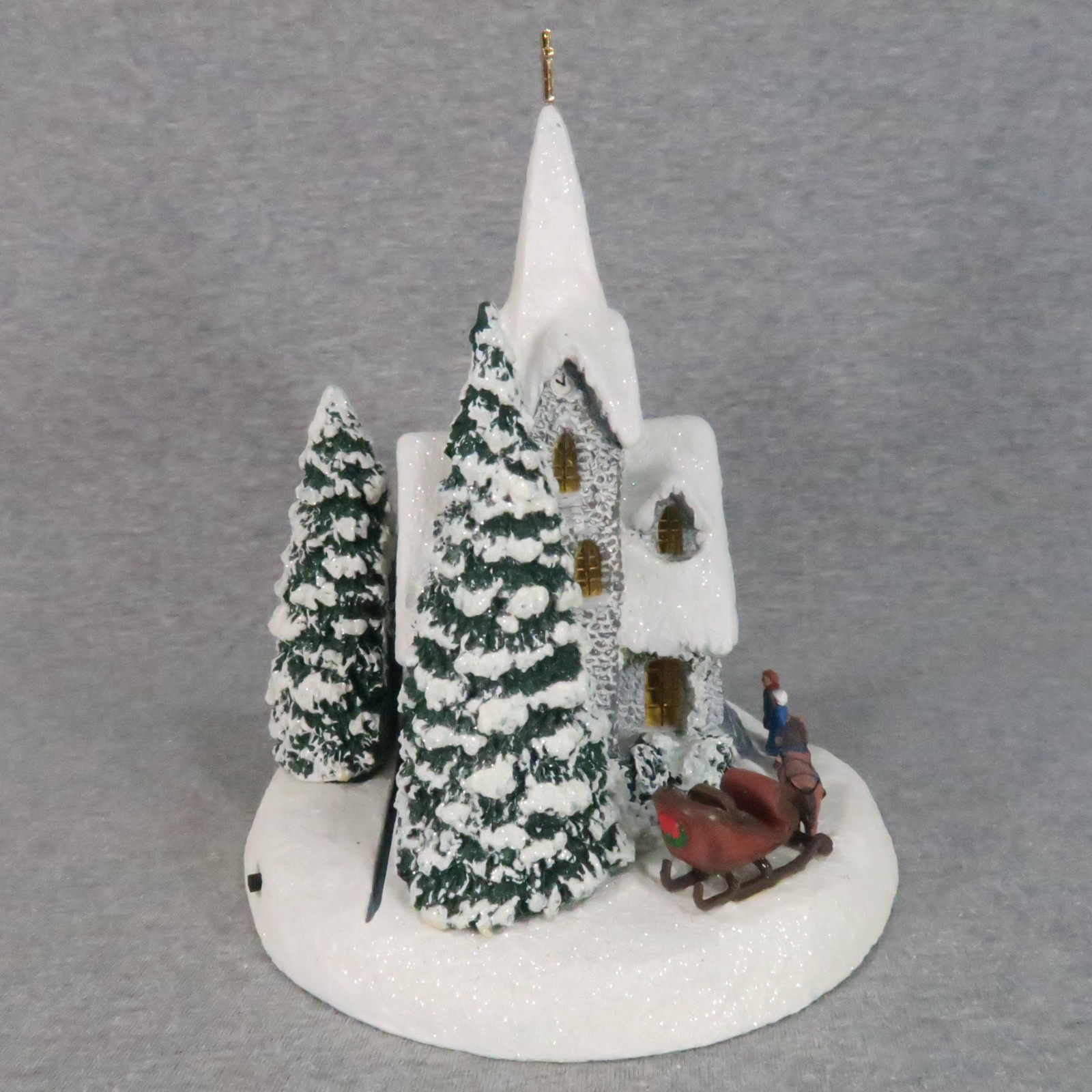 Thomas Kinkade Winter at Mountain Chapel Lighted Christmas Village Church 2008
