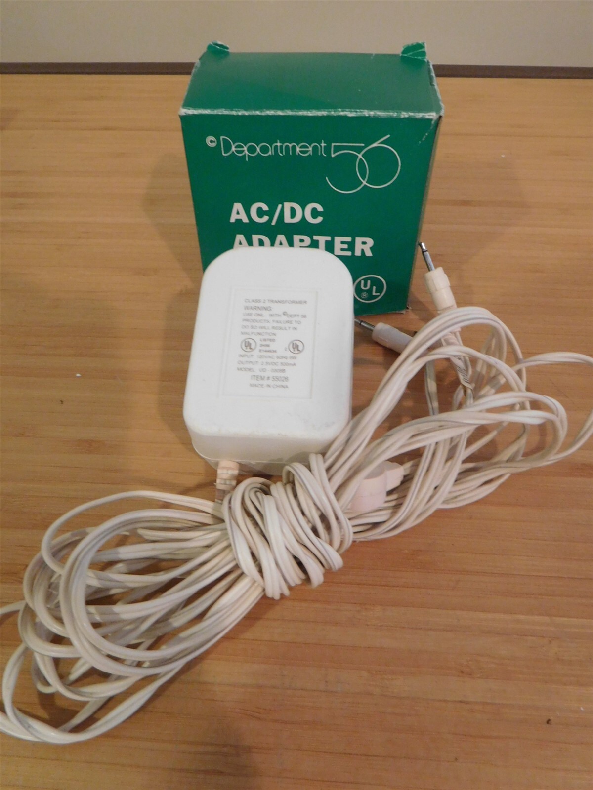 Dept 56 Light Accessory – AC/DC Adapter #56.55026 White – Free Shipping