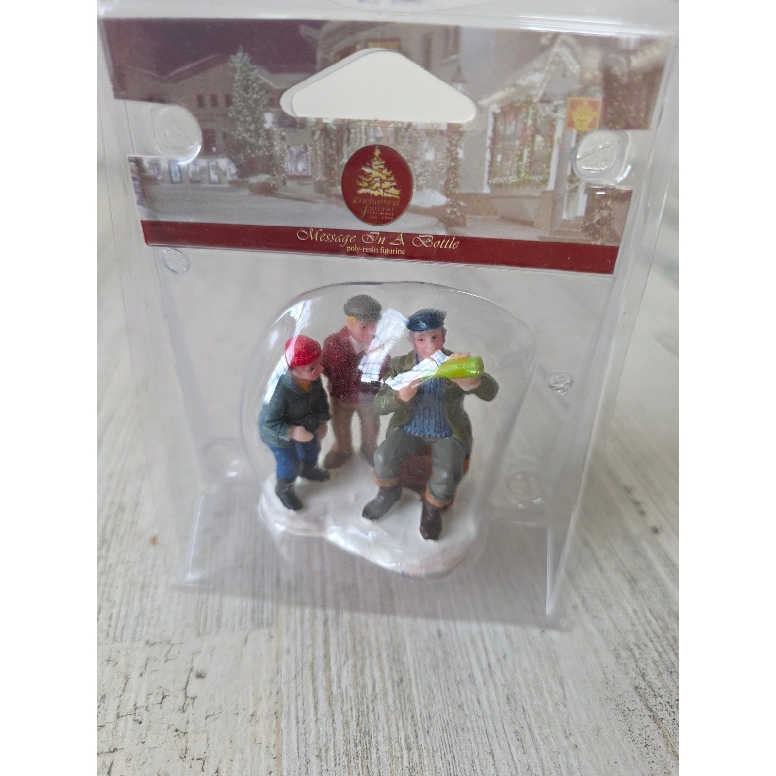 Lemax message in bottle people nautical fisherman boy Xmas village