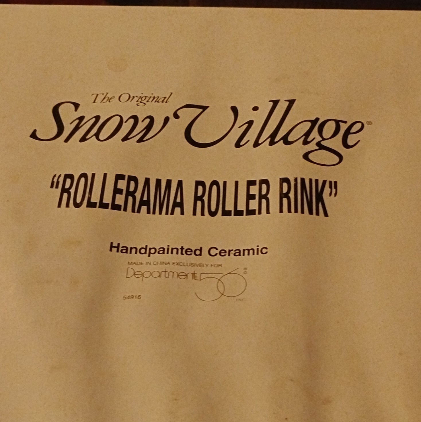 Department 56 Snow Village Rollerama Roller Rink Ceramic Hand Painted Boxed