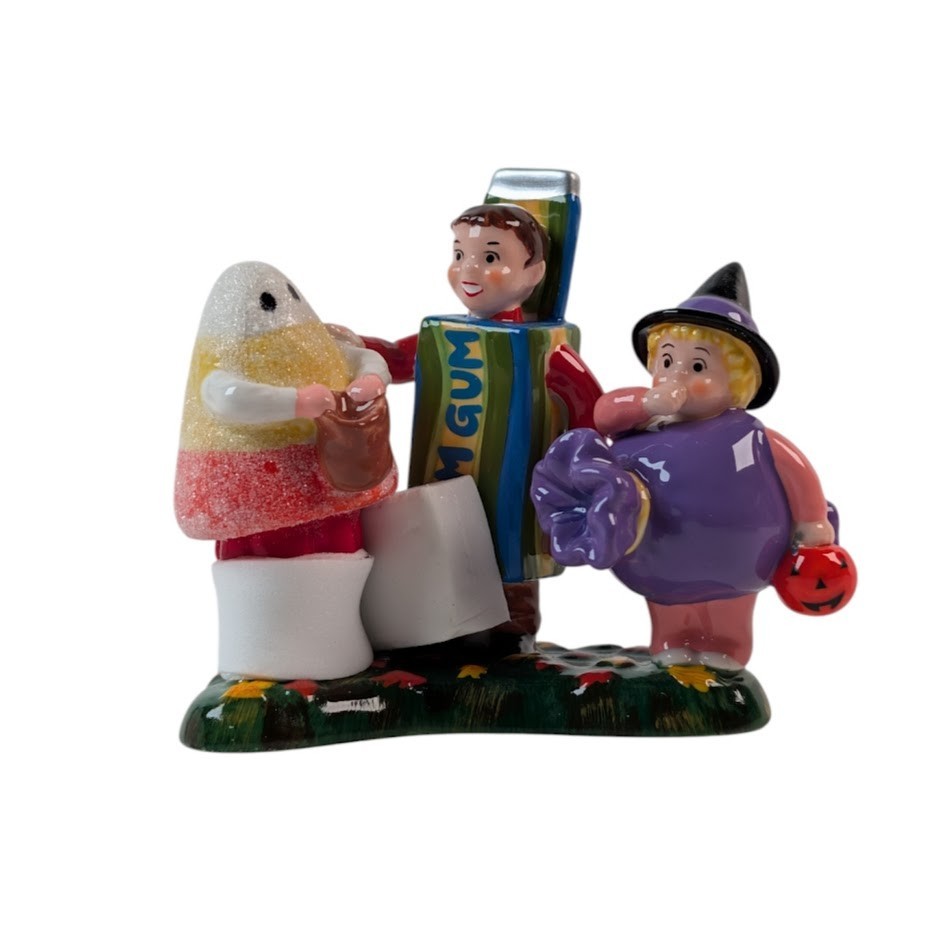 Vintage Department 56 Halloween Candy Kids Figurine Snow Village Accessory 54713